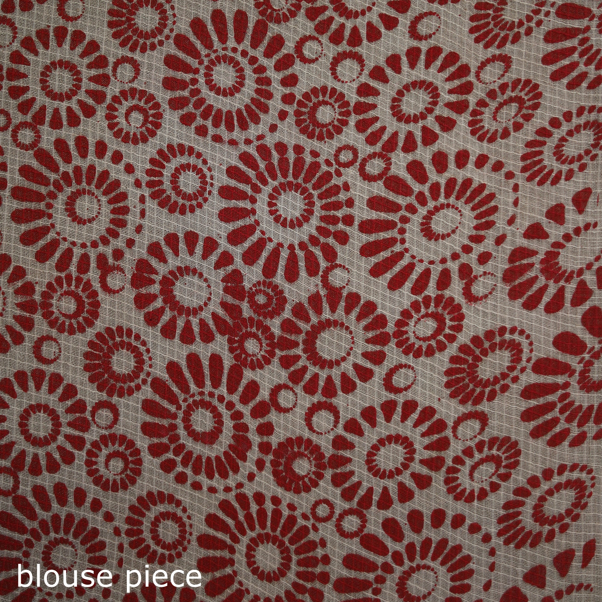 Kalamkari Printed Kota Doria Cotton Saree 04 - Image 5