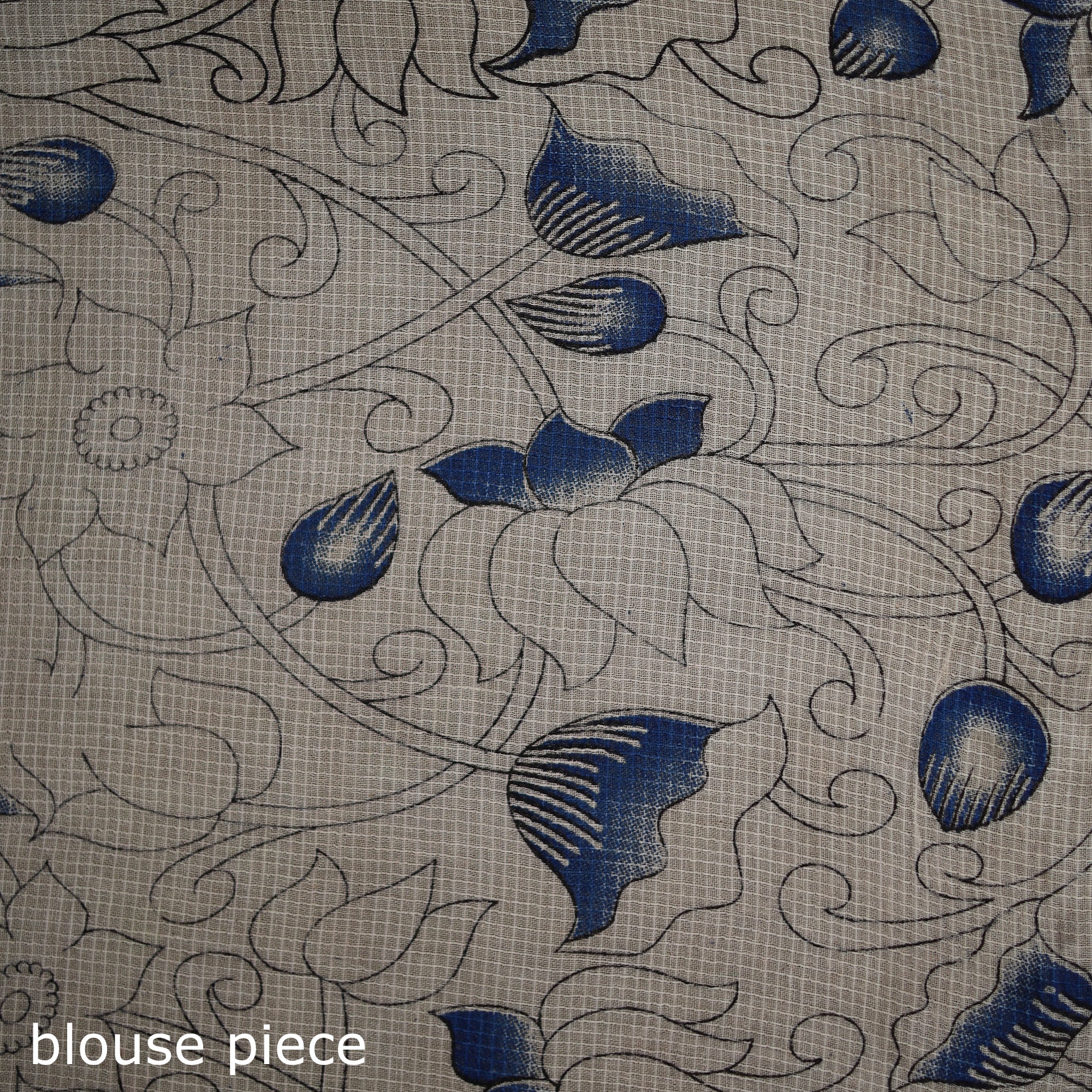 Kalamkari Printed Kota Doria Cotton Saree 12 - Image 5