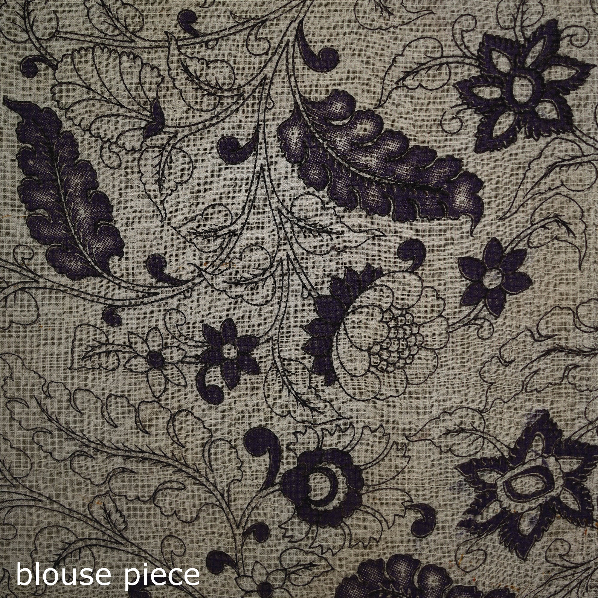 Kalamkari Printed Kota Doria Cotton Saree 13 - Image 5