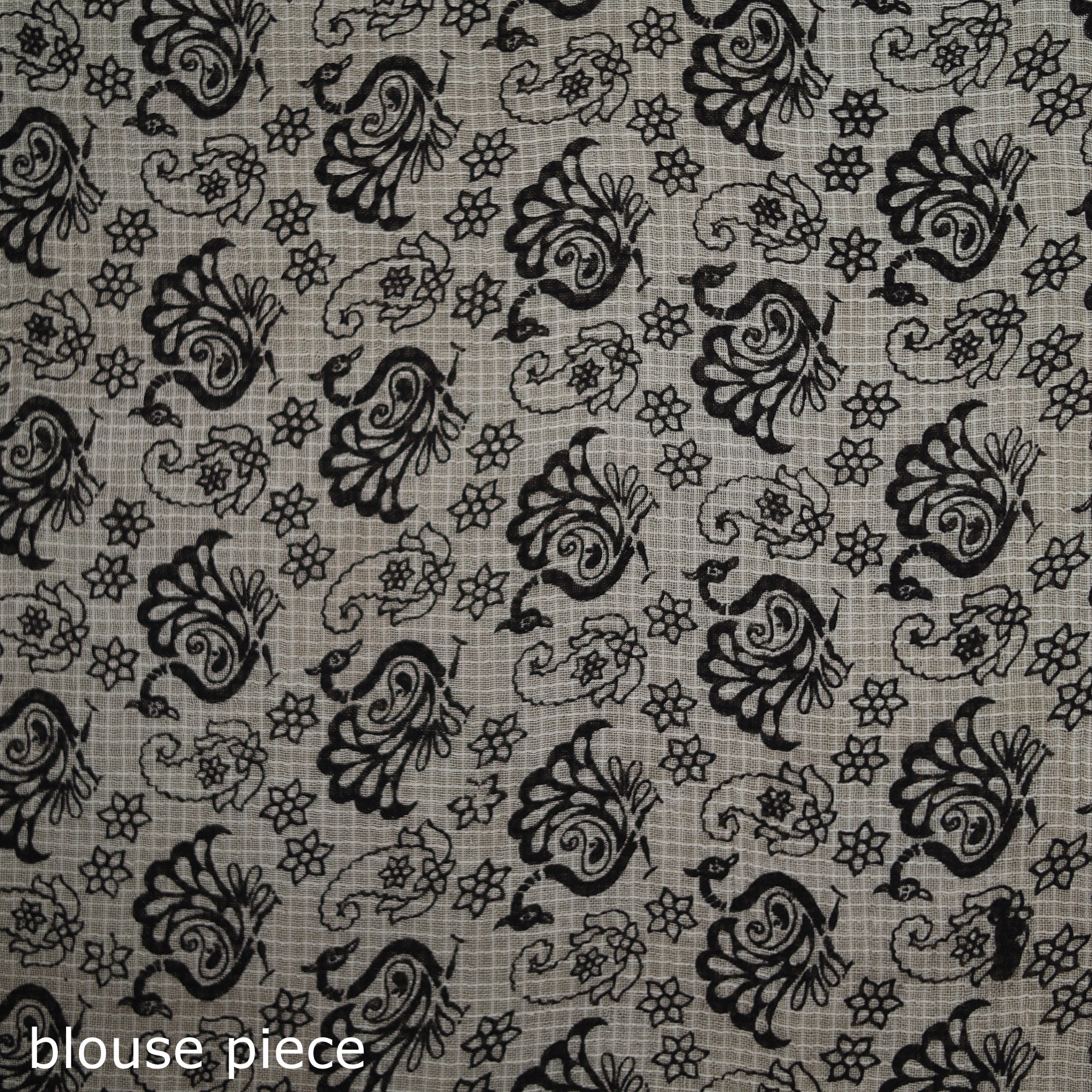 Kalamkari Printed Kota Doria Cotton Saree 16 - Image 5