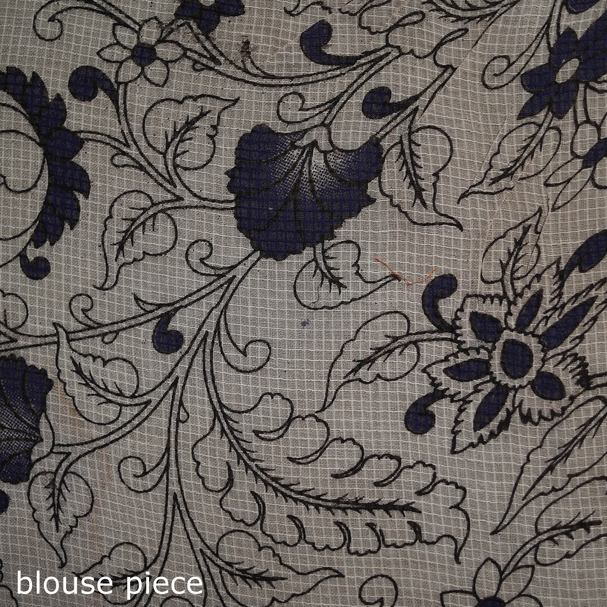 Kalamkari Printed Kota Doria Cotton Saree 18 - Image 5