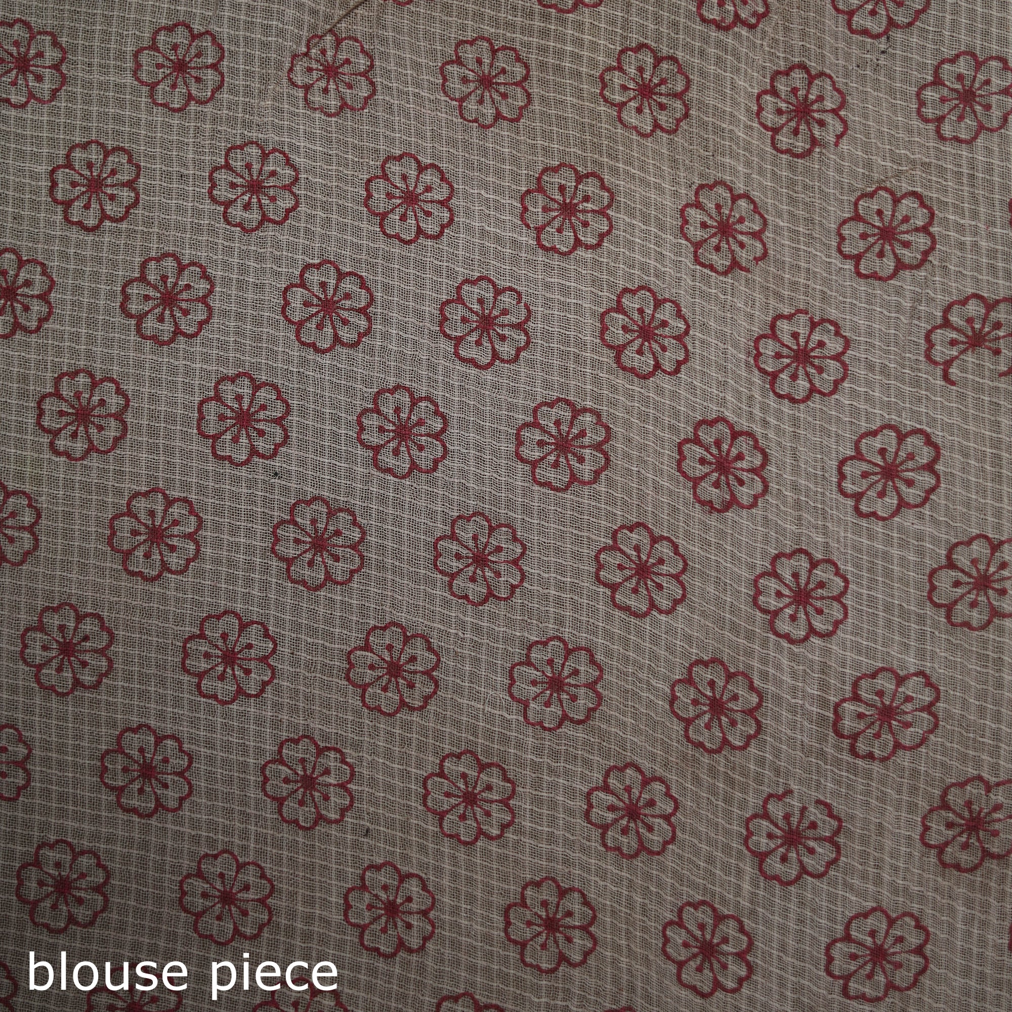 Kalamkari Printed Kota Doria Cotton Saree 24 - Image 5