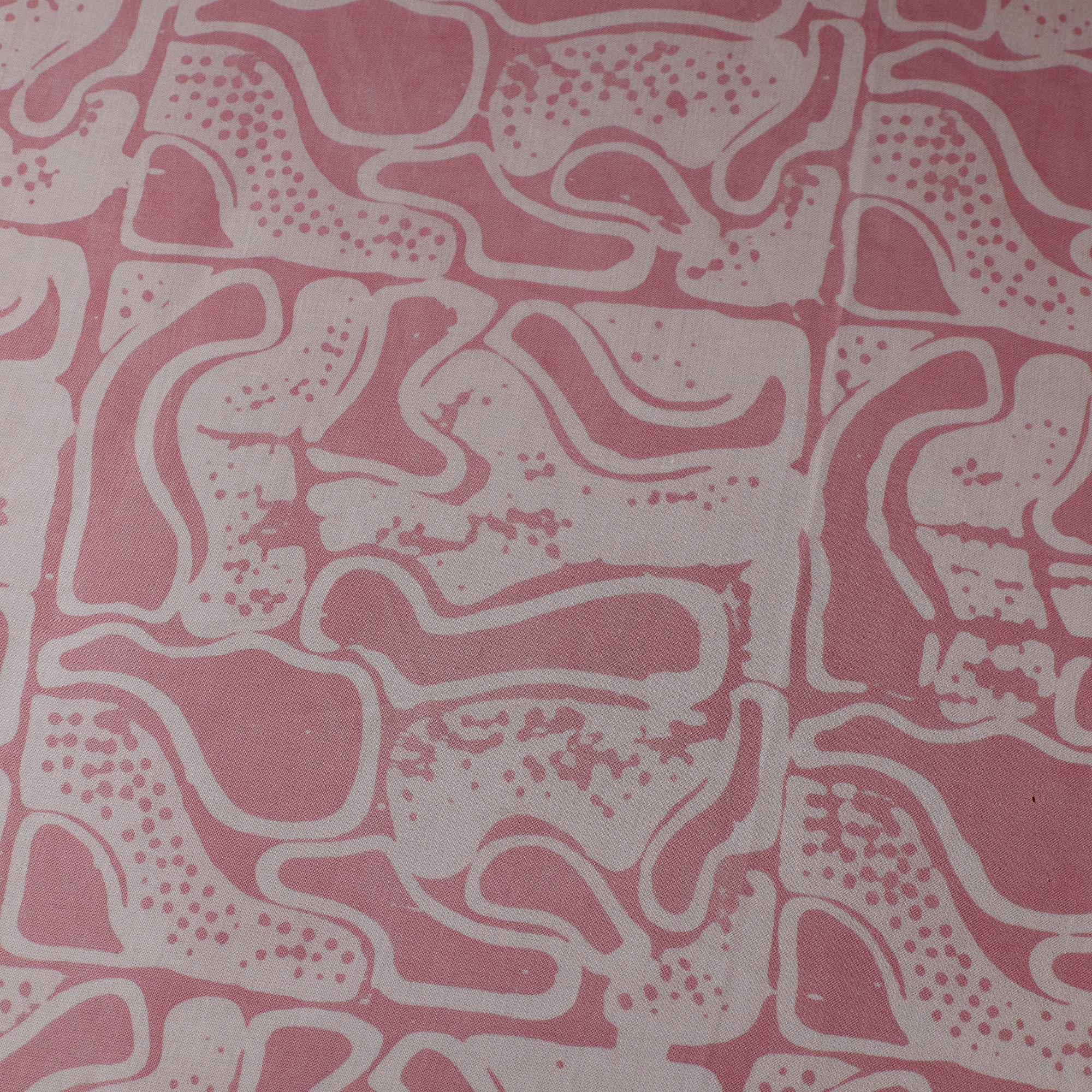 Pink - Kutch Batik Print Modal Silk Fabric 16 - Image 4