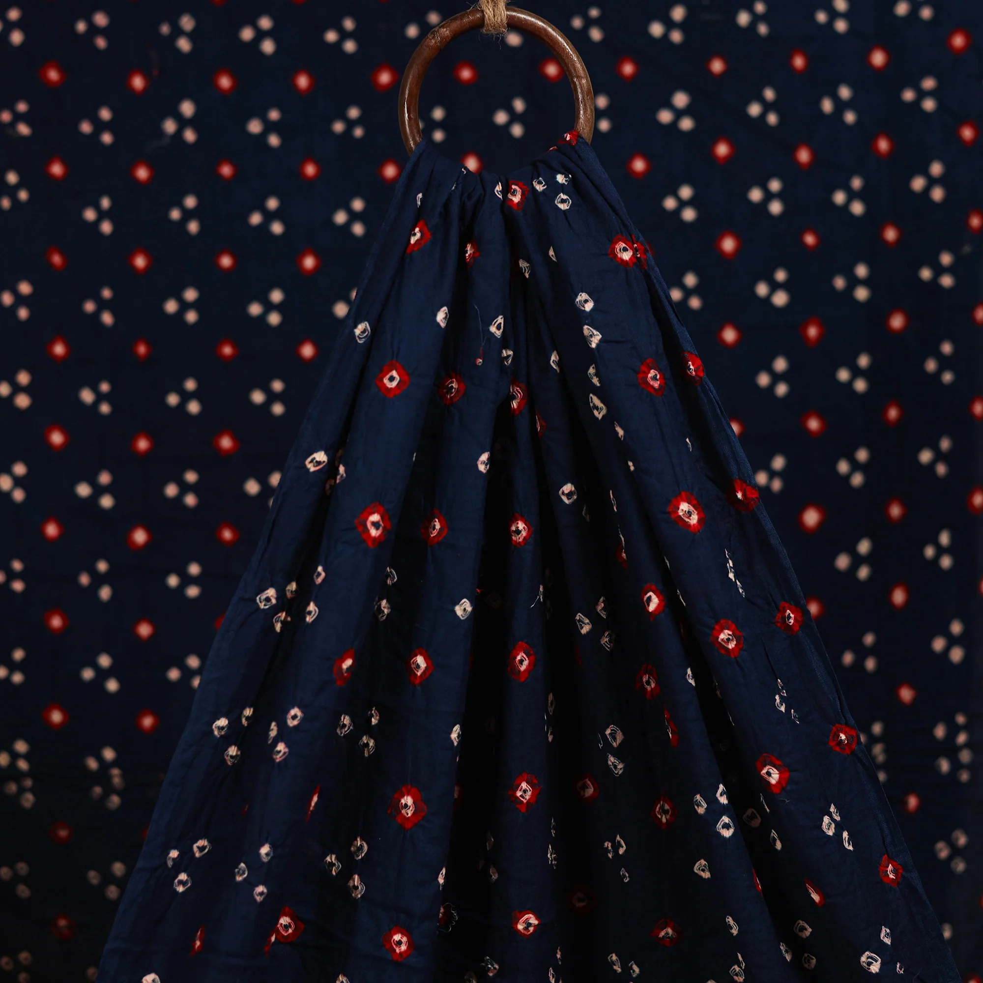Kutch Tie-Dye Cotton Bandhani Fabric 07