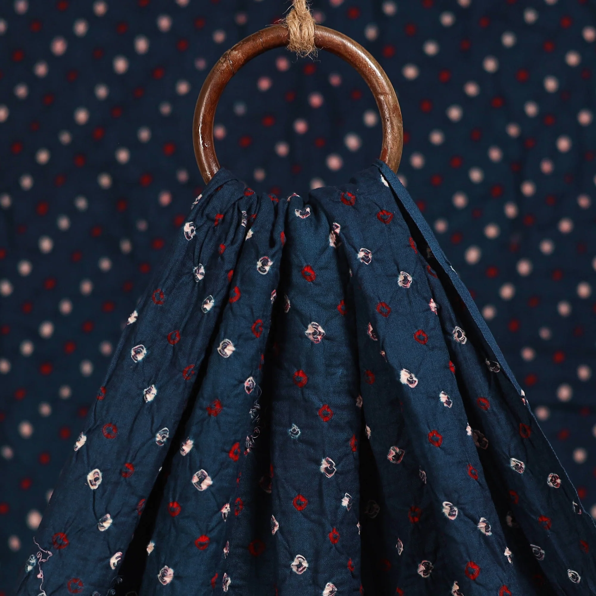 Kutch Tie-Dye Cotton Bandhani Fabric 16 - Image 3