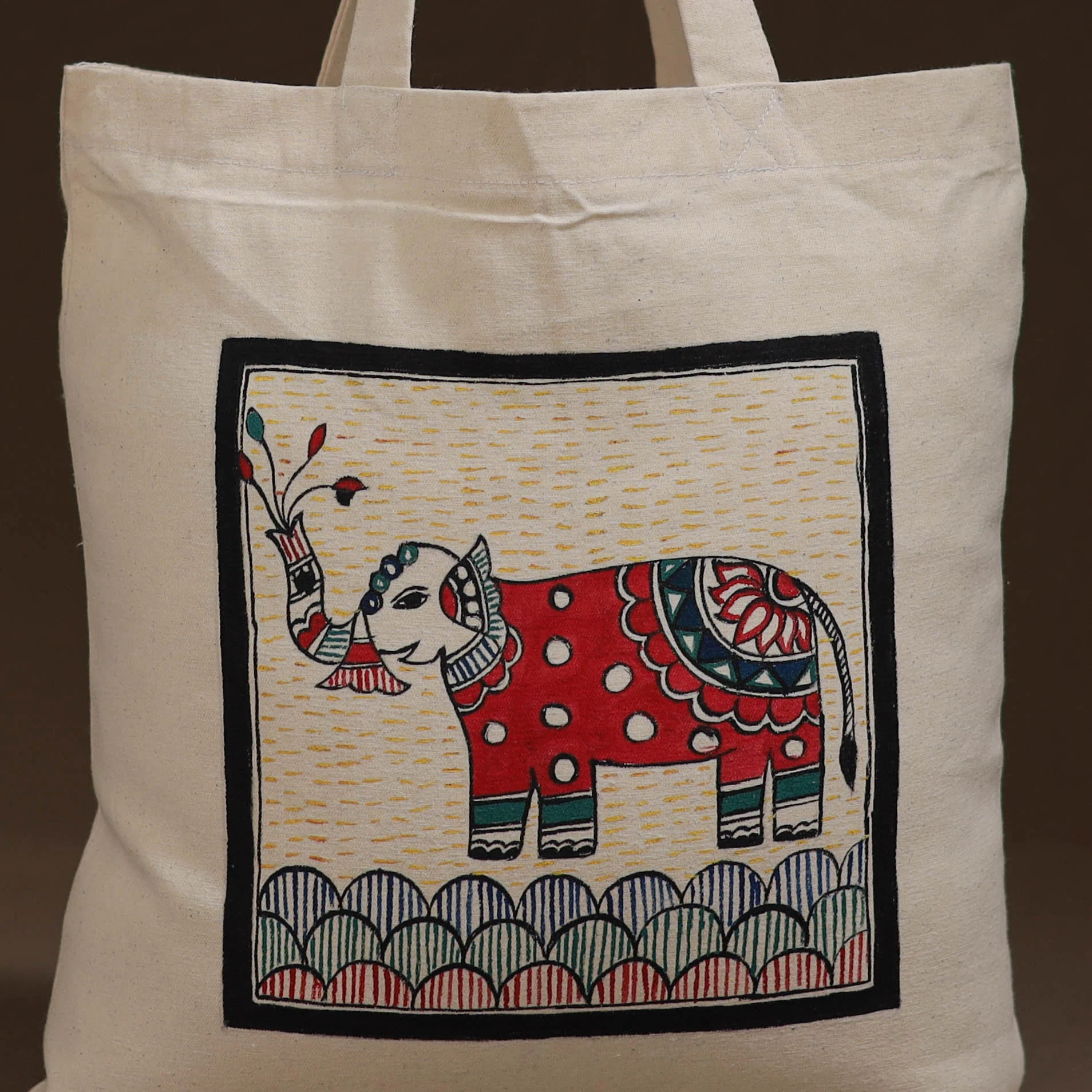 Madhubani Handpainted Shoulder Bag 11 - Image 3