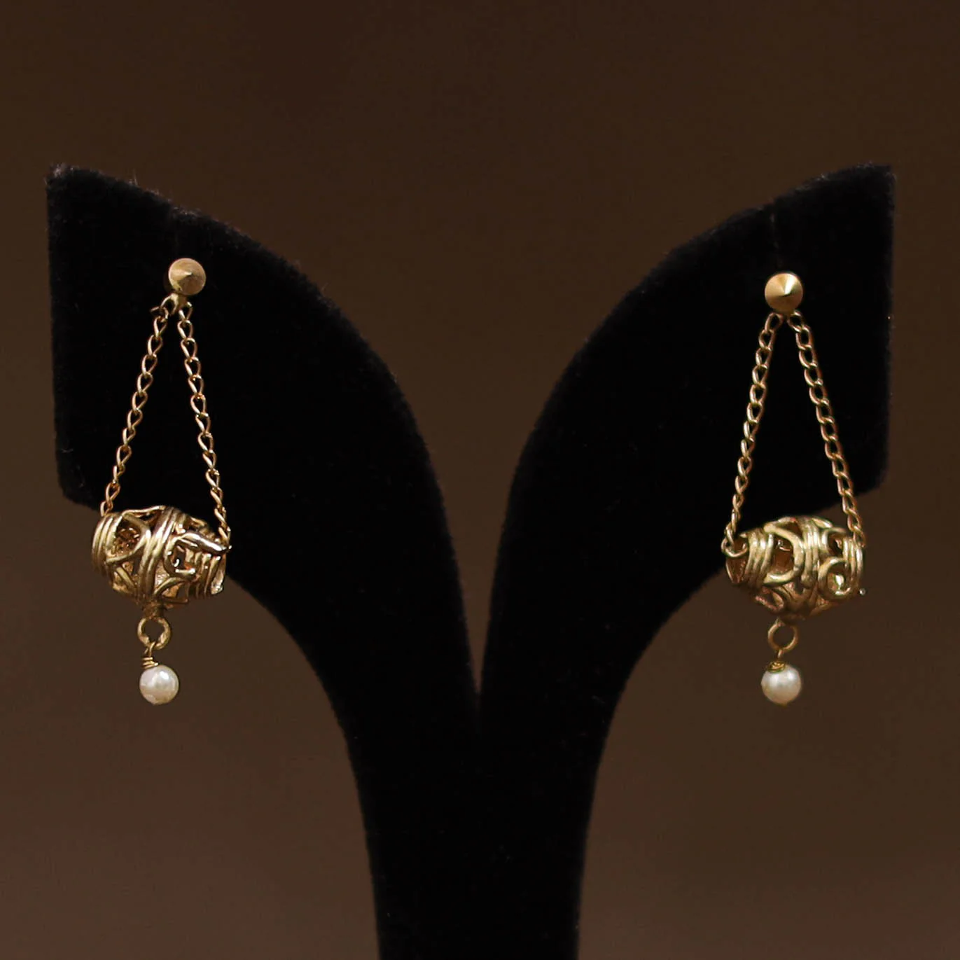 Miharu Tribal Dokra Brass Earrings 12 - Image 2