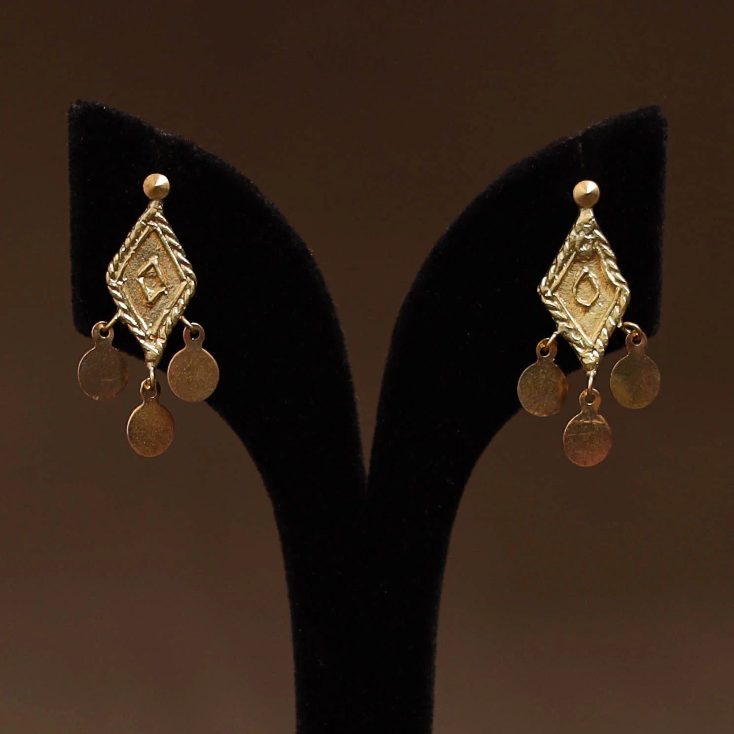 Miharu Tribal Dokra Brass Earrings 19 - Image 2