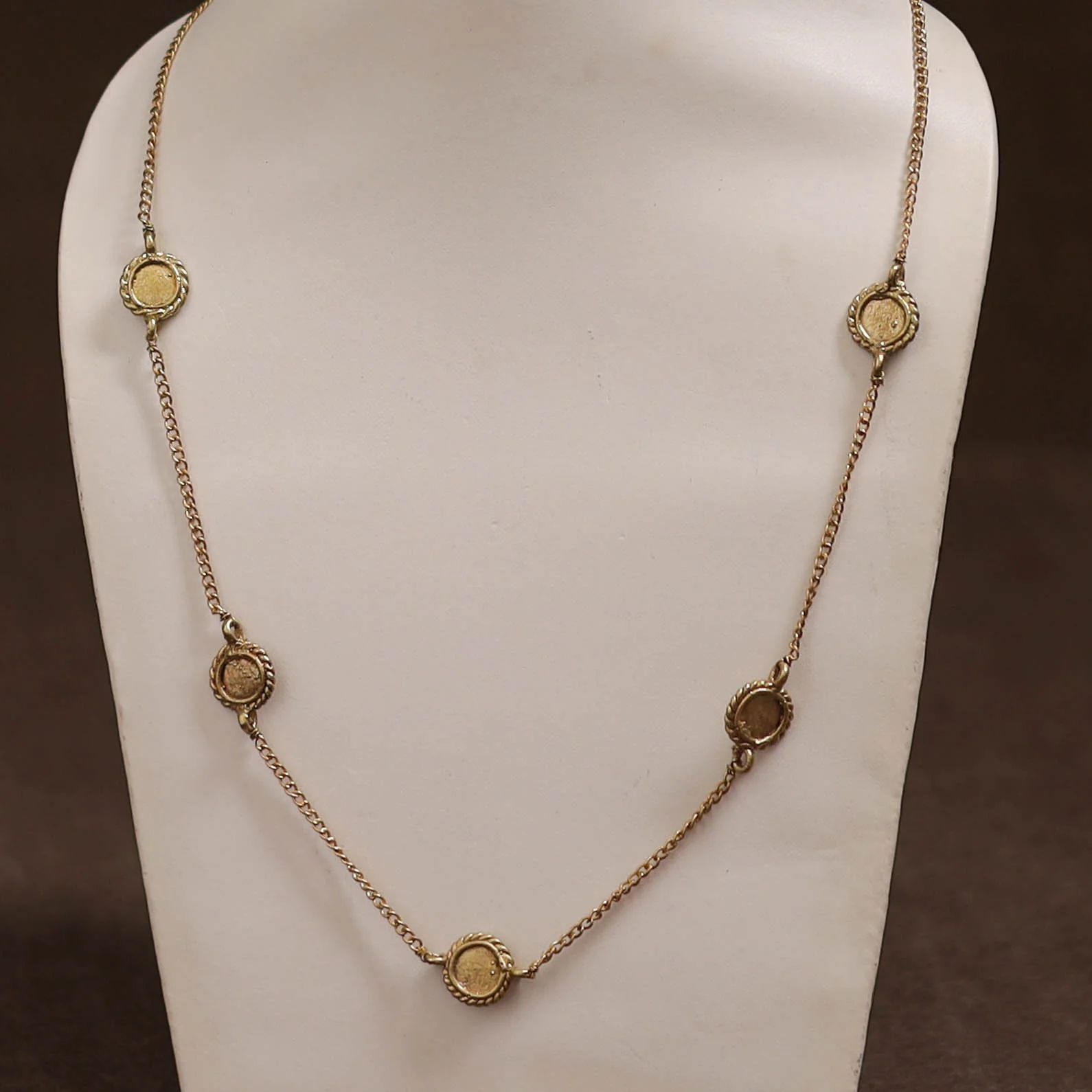 Miharu Tribal Dokra Brass Necklace 05 - Image 2
