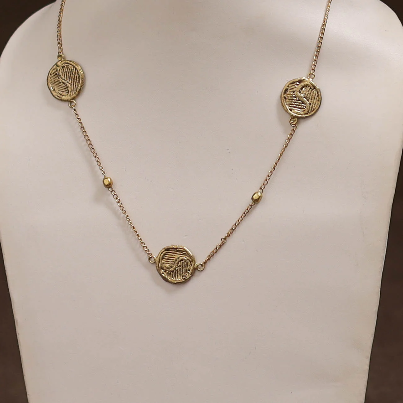 Miharu Tribal Dokra Brass Necklace 06 - Image 2
