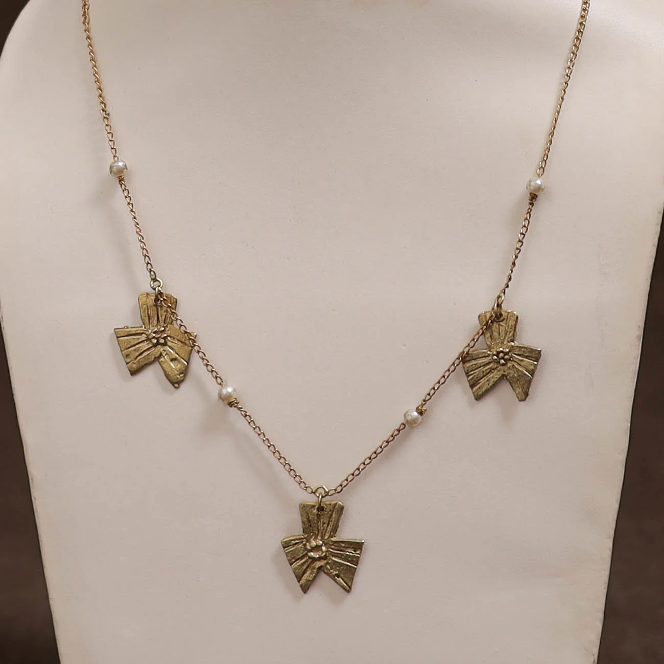 Miharu Tribal Dokra Brass Necklace 08 - Image 2