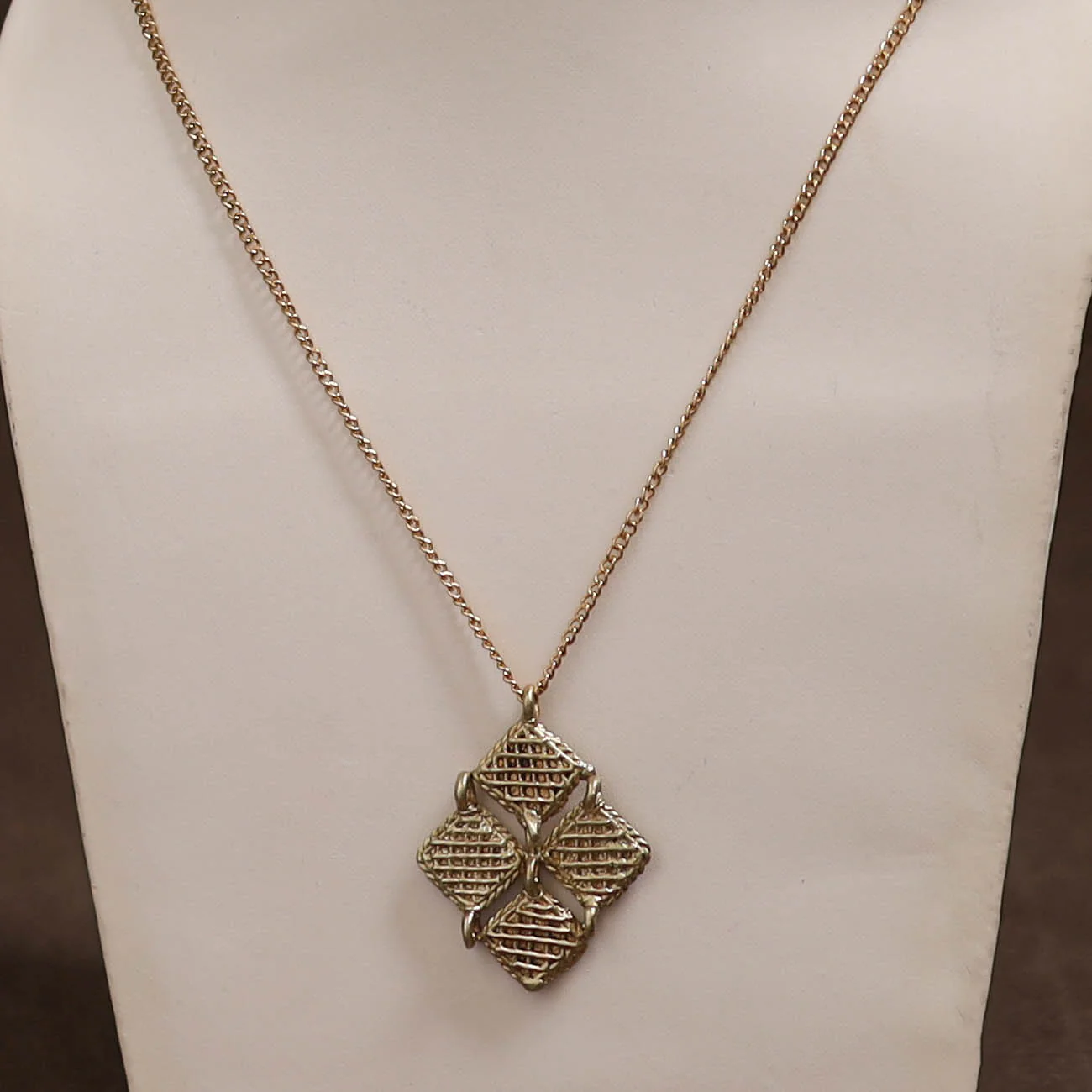 Miharu Tribal Dokra Brass Pendant Necklace 09 - Image 2