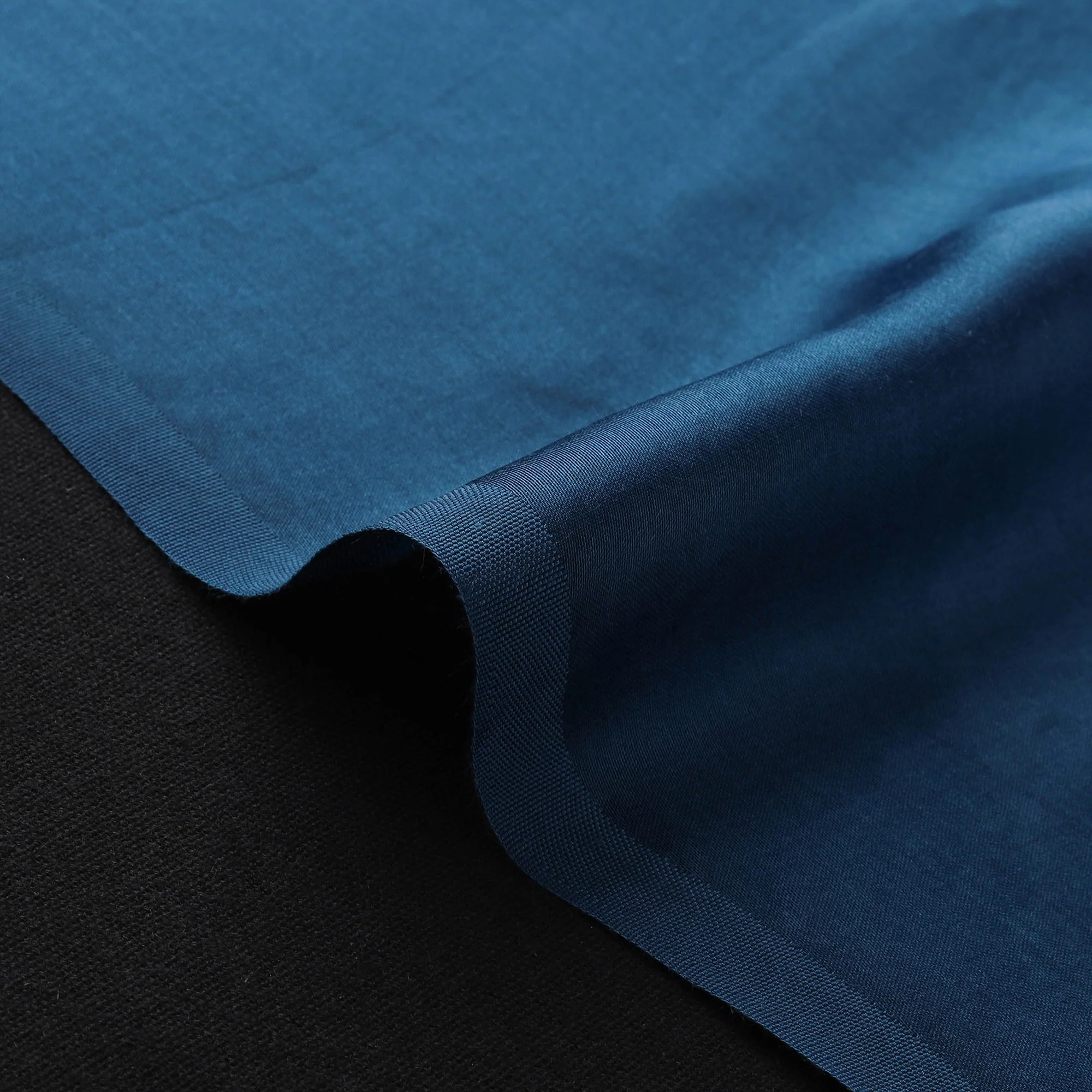 Blue - Modal Silk Plain Fabric 08 - Image 4