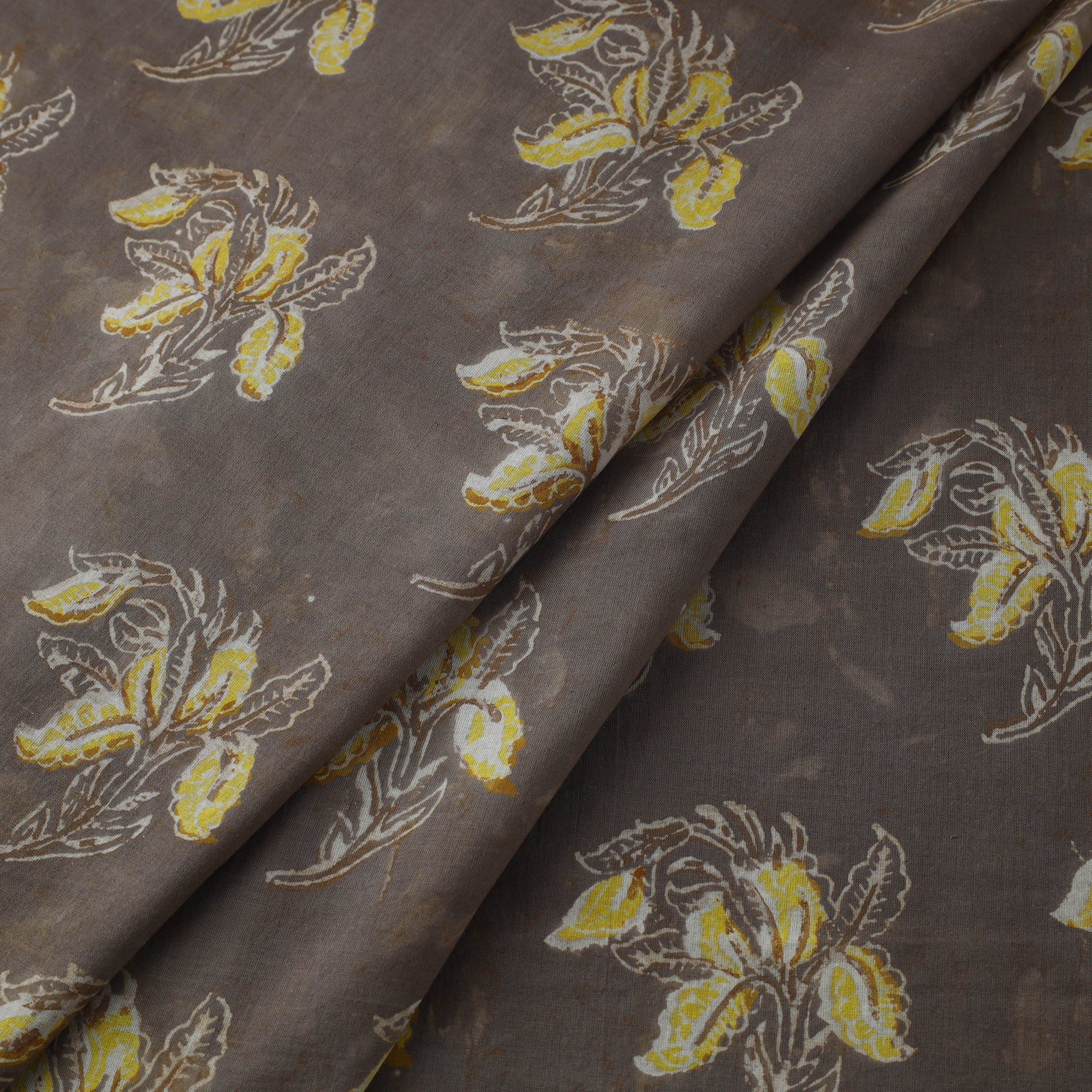 Brown - Natural Dyed Bagru Ajrakh Dabu Print Fabric 07 - Image 2