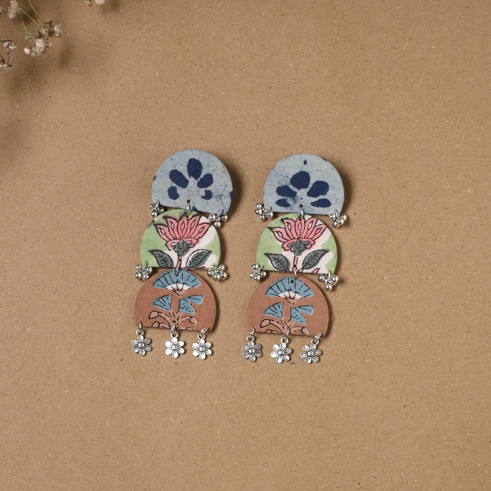 Multicolor - Nayra Ghungroo Work Fabart Handmade Earrings