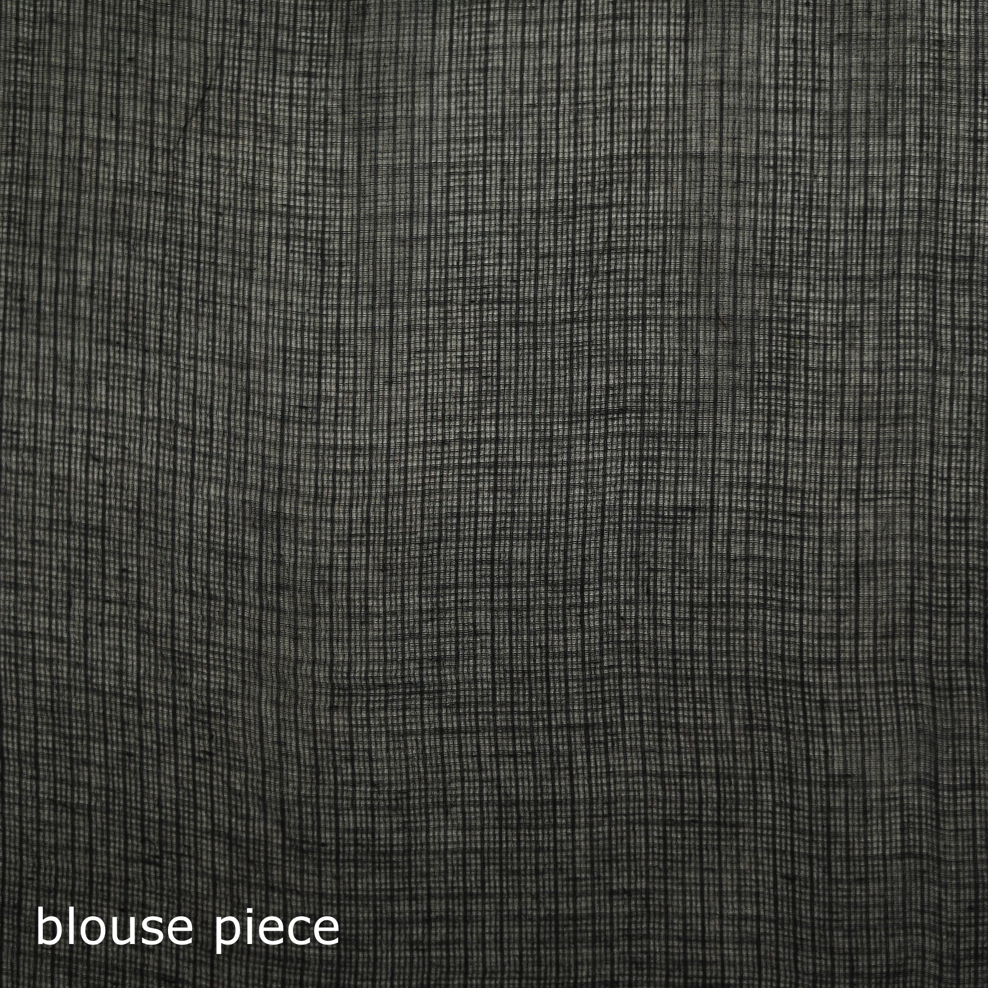 Black - Nazaakat Kota Doria Cotton Plain Saree with Blouse & Jewellery Set 02 - Image 5