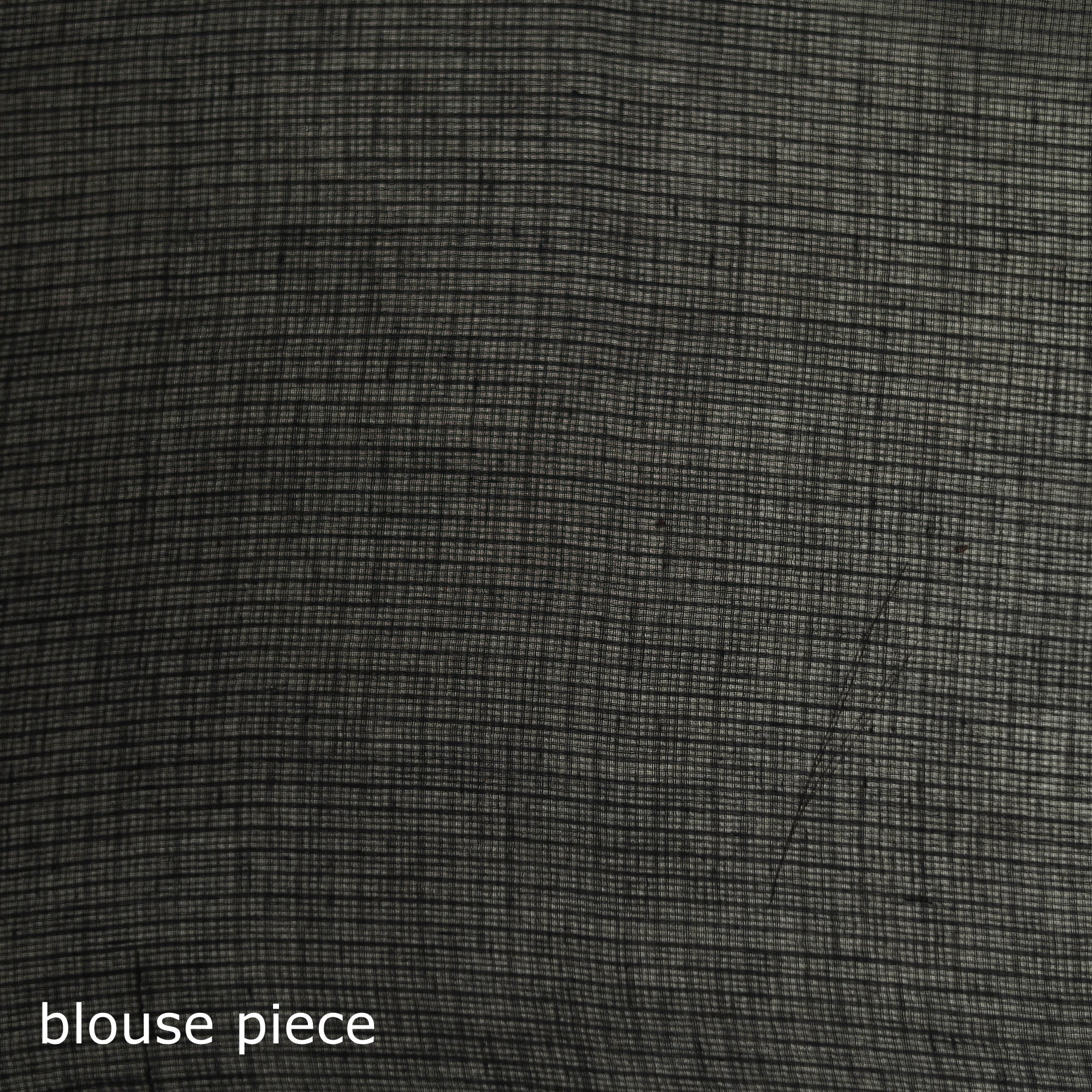 Black - Nazaakat Kota Doria Cotton Plain Saree with Blouse & Jewellery Set 06 - Image 5