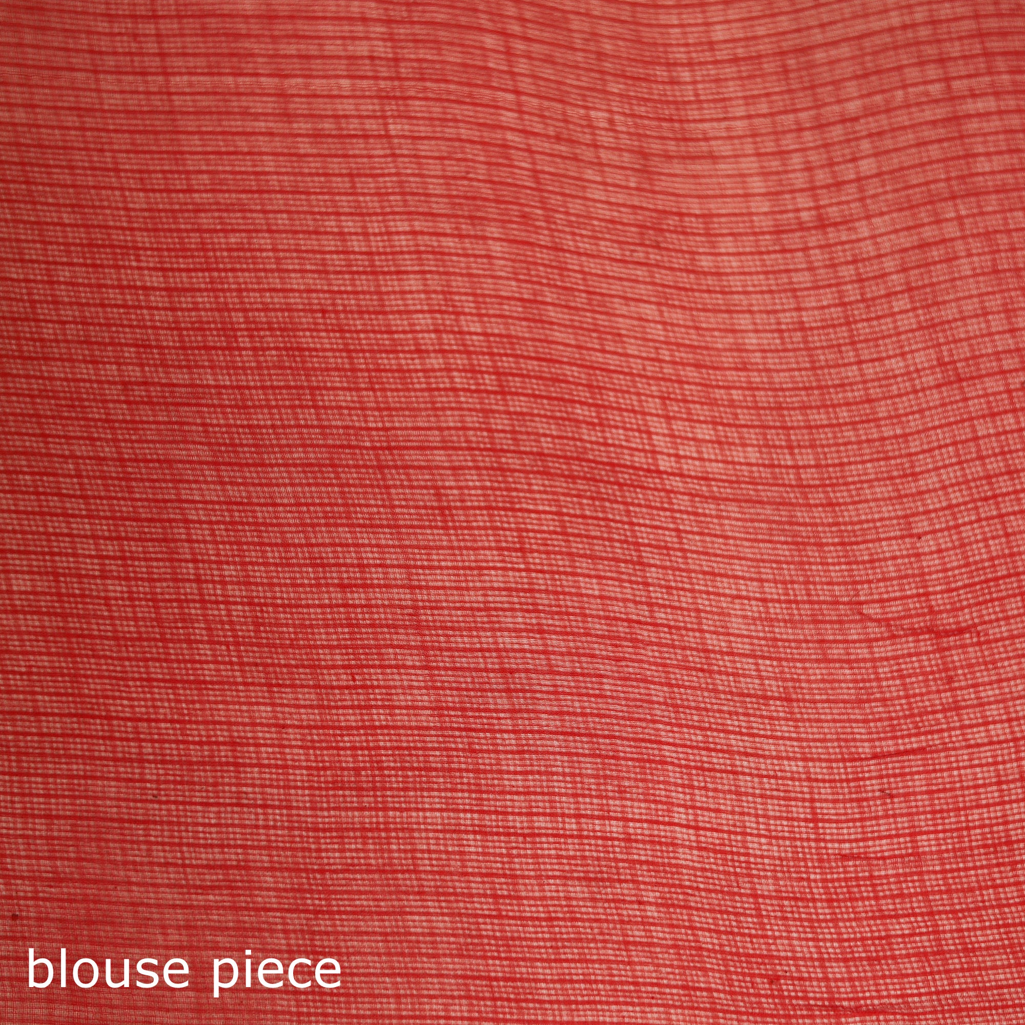 Red - Nazaakat Kota Doria Cotton Plain Saree with Blouse & Jewellery Set 103 - Image 5