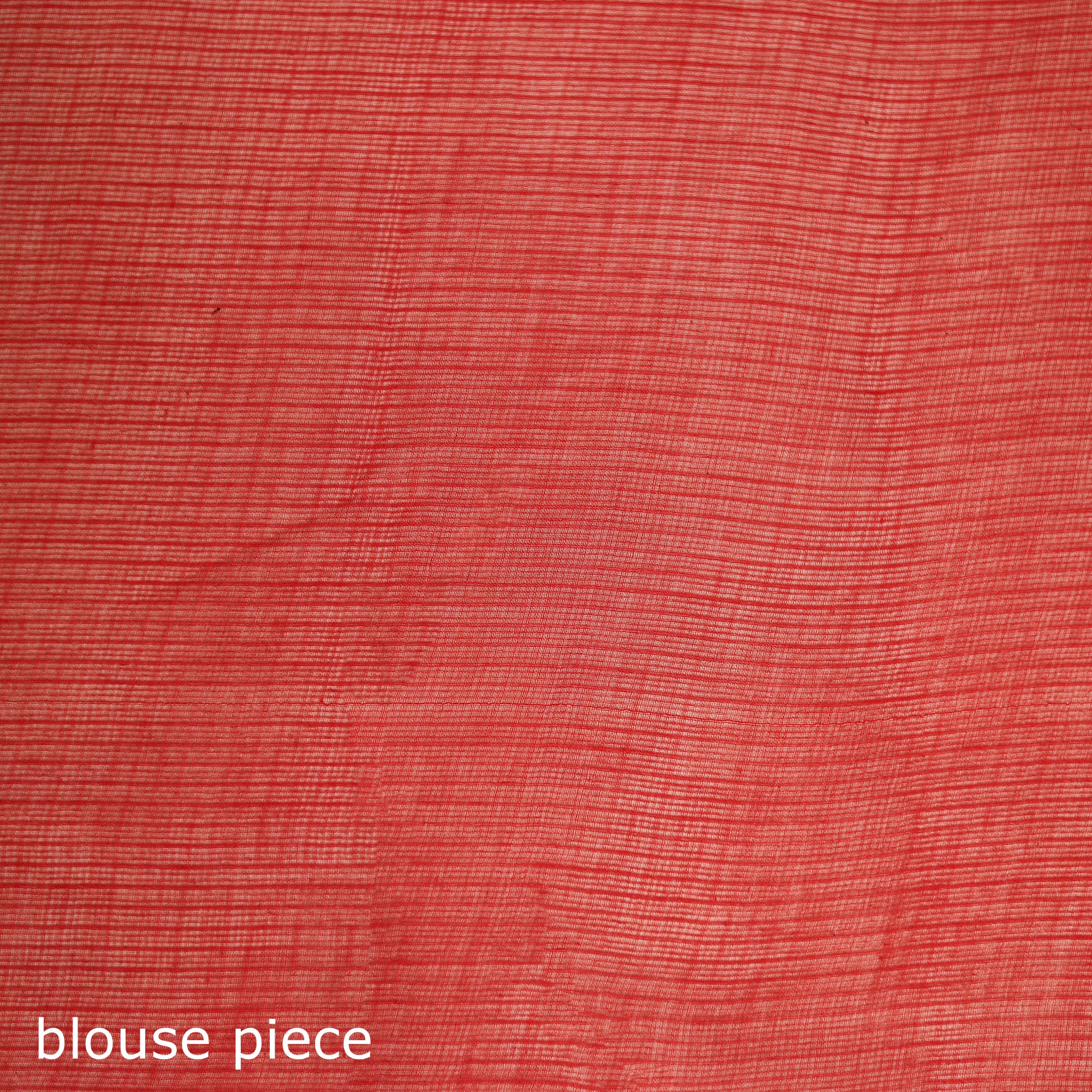 Red - Nazaakat Kota Doria Cotton Plain Saree with Blouse & Jewellery Set 106 - Image 5