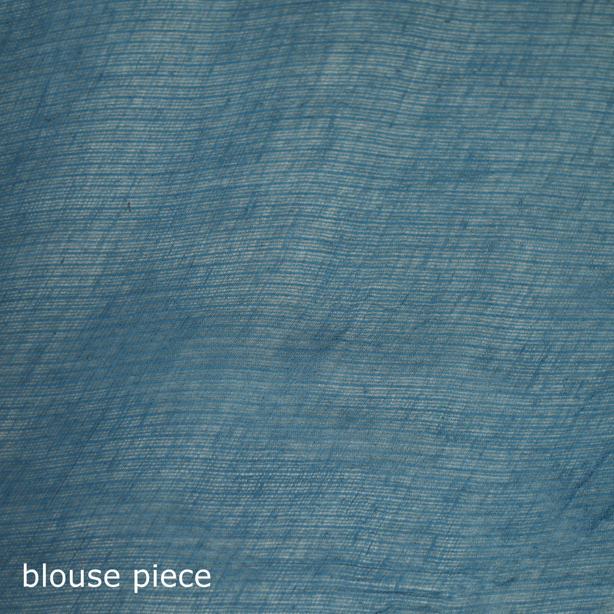 Blue - Nazaakat Kota Doria Cotton Plain Saree with Blouse & Jewellery Set 111 - Image 5