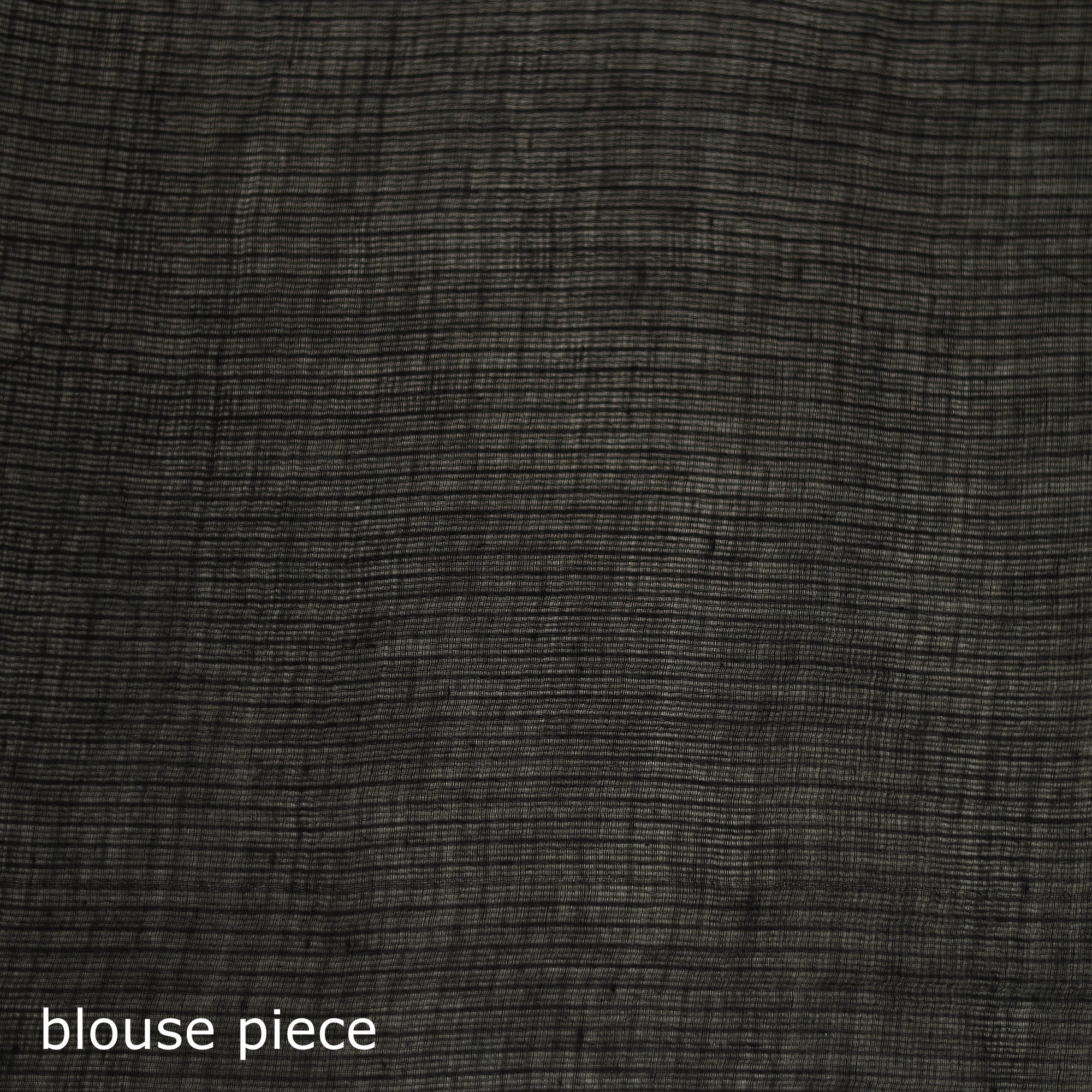 Black - Nazaakat Kota Doria Cotton Plain Saree with Blouse & Jewellery Set 130 - Image 5