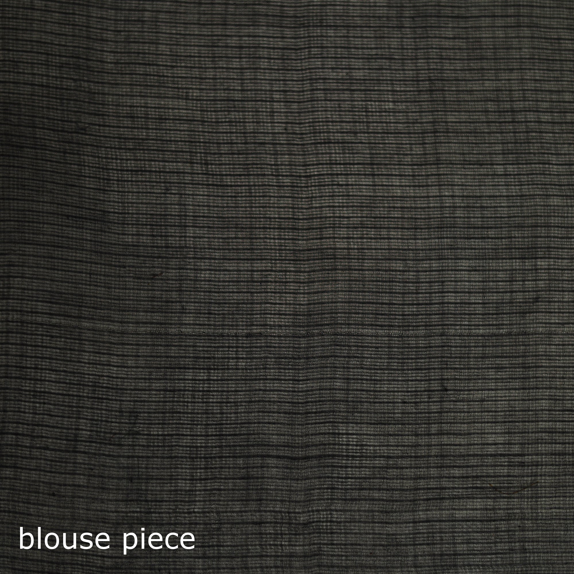 Black - Nazaakat Kota Doria Cotton Plain Saree with Blouse & Jewellery Set 133 - Image 5