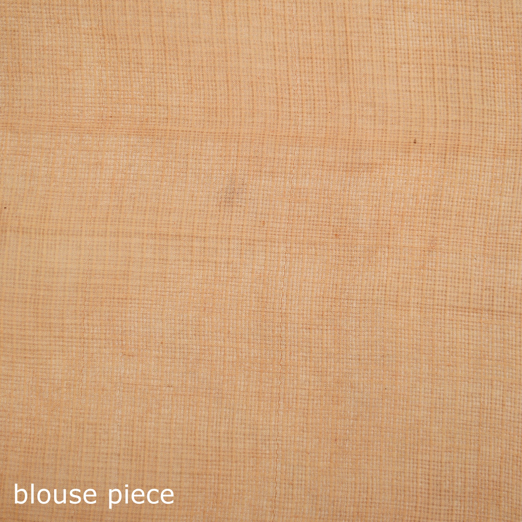 Peach - Nazaakat Kota Doria Cotton Plain Saree with Blouse & Jewellery Set 134 - Image 5