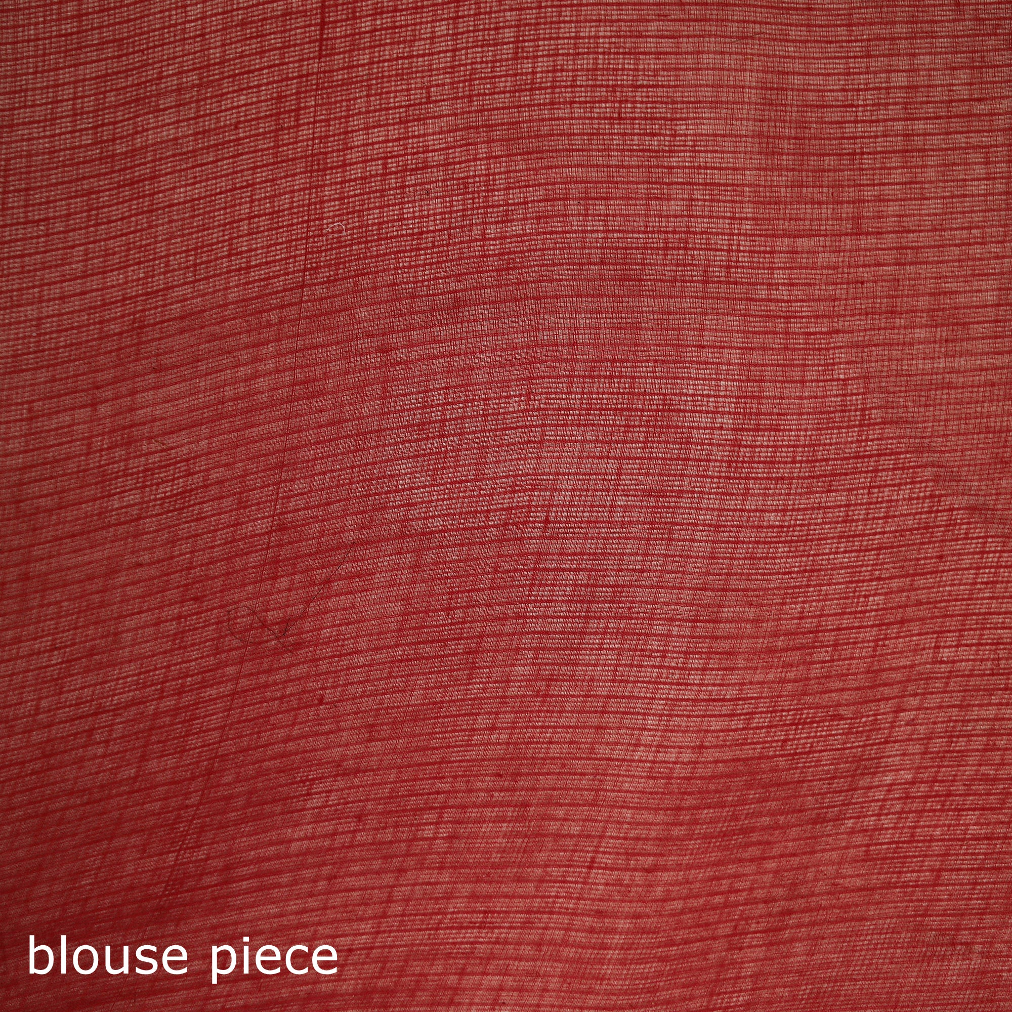 Red - Nazaakat Kota Doria Cotton Plain Saree with Blouse & Jewellery Set 147 - Image 5