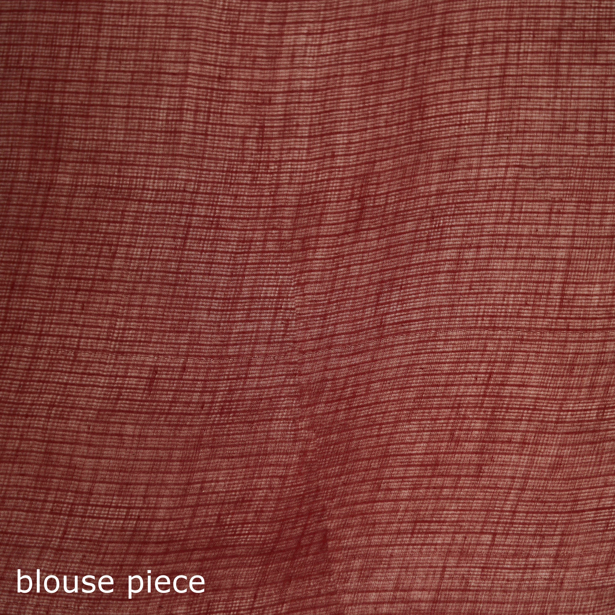 Red - Nazaakat Kota Doria Cotton Plain Saree with Blouse & Jewellery Set 154 - Image 5