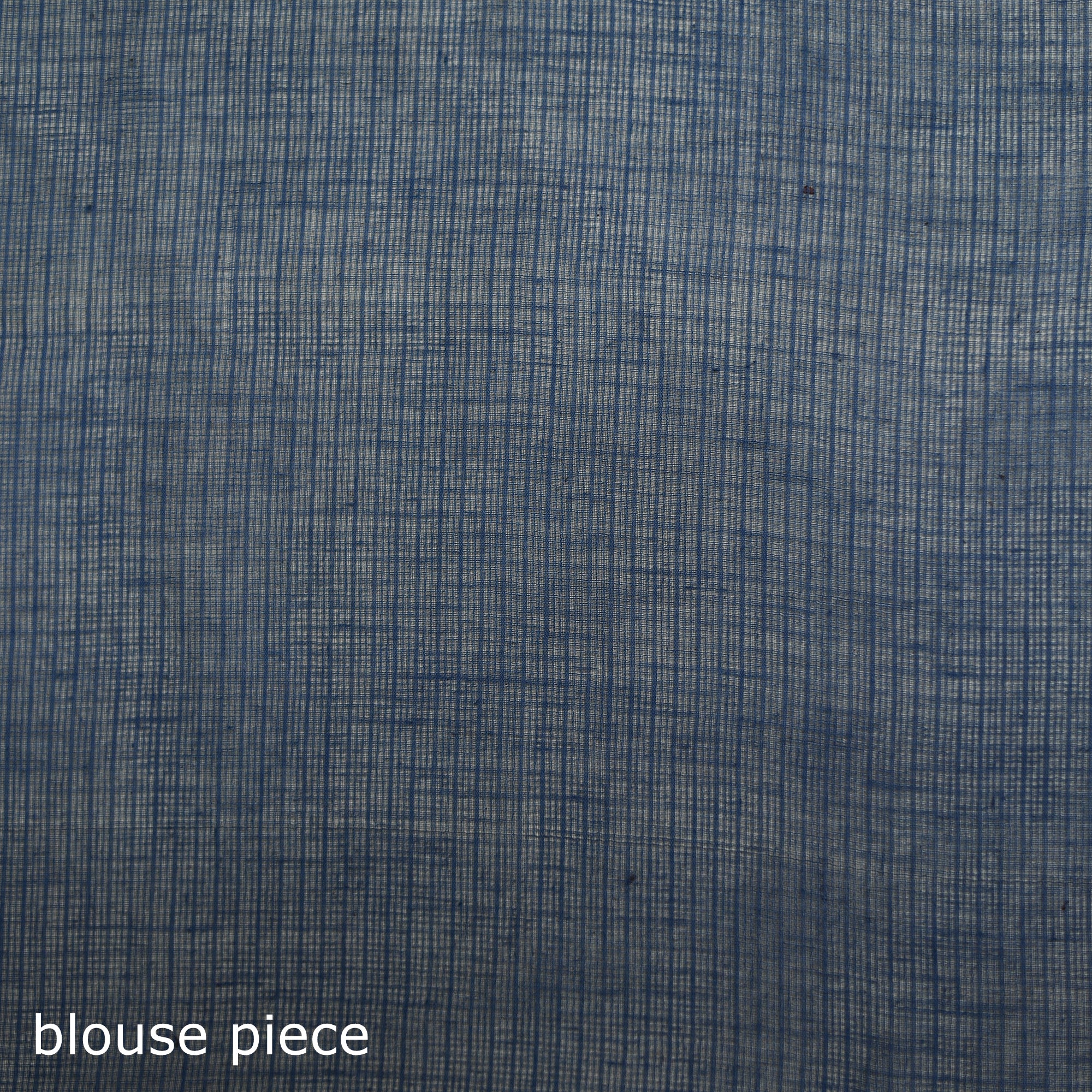 Blue - Nazaakat Kota Doria Cotton Plain Saree with Blouse & Jewellery Set 158 - Image 5