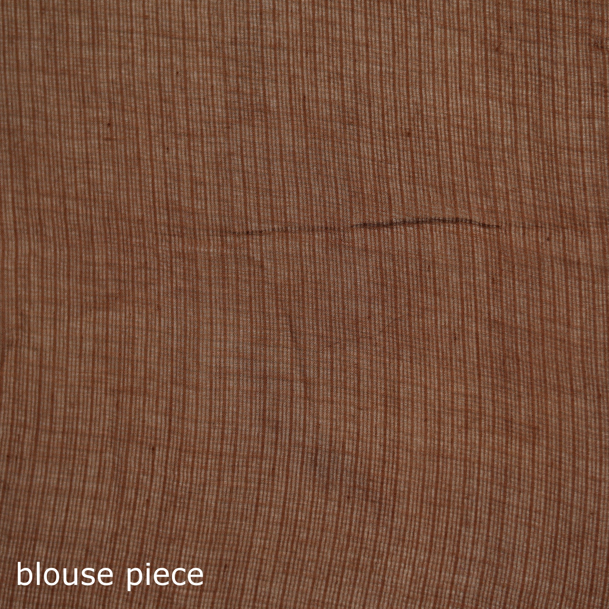 Brown - Nazaakat Kota Doria Cotton Plain Saree with Blouse & Jewellery Set 163 - Image 5