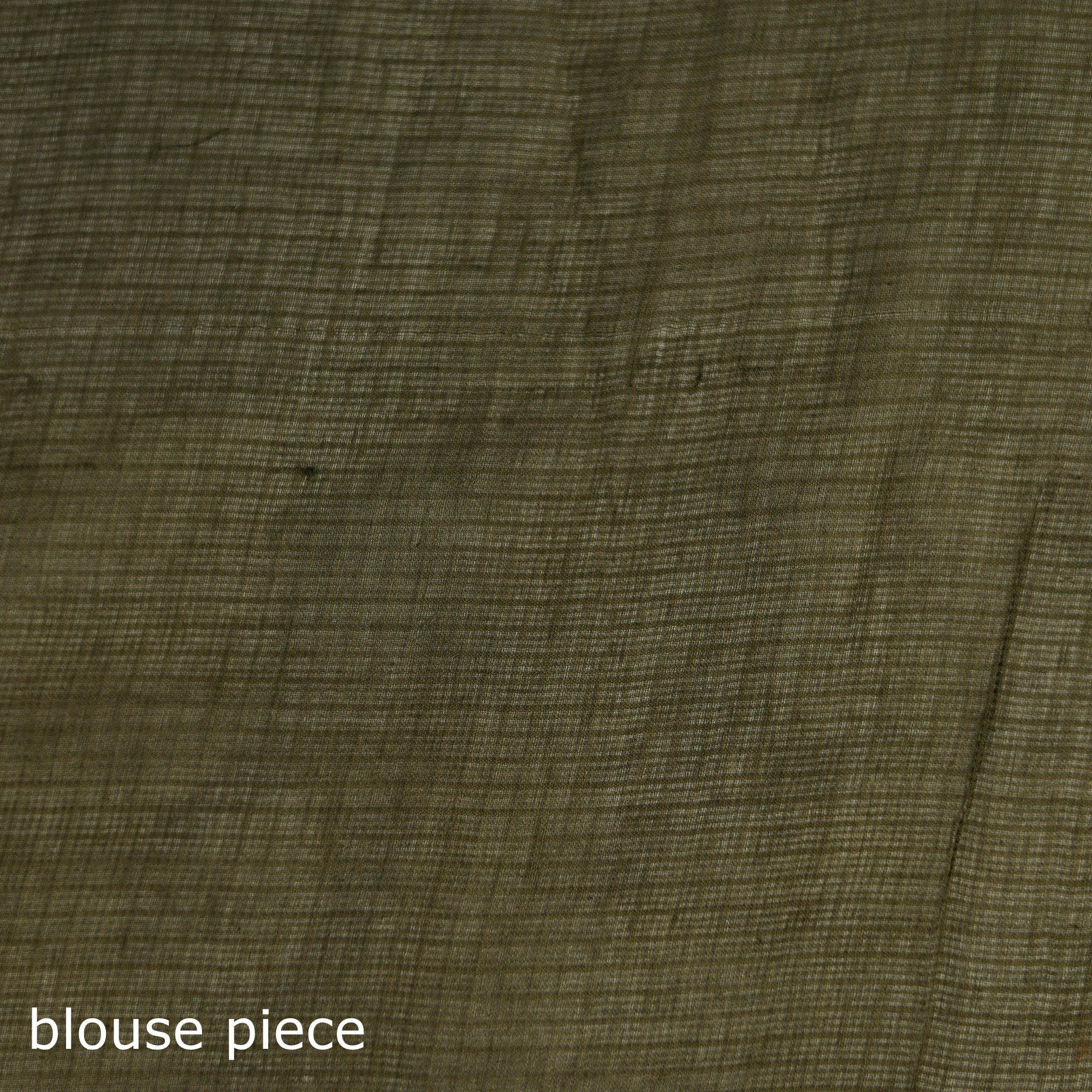 Green - Nazaakat Kota Doria Cotton Plain Saree with Blouse & Jewellery Set 170 - Image 5