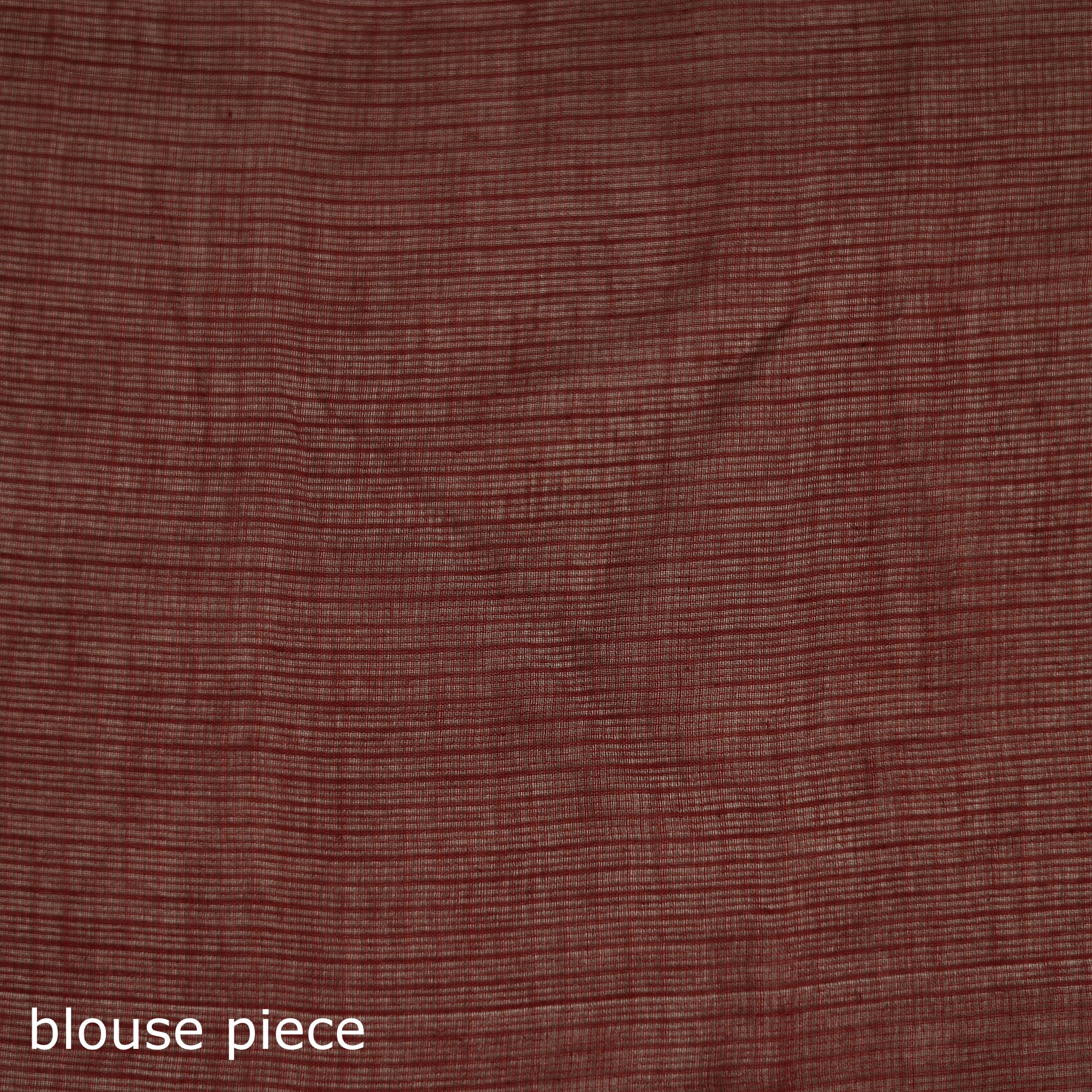 Red - Nazaakat Kota Doria Cotton Plain Saree with Blouse & Jewellery Set 172 - Image 5