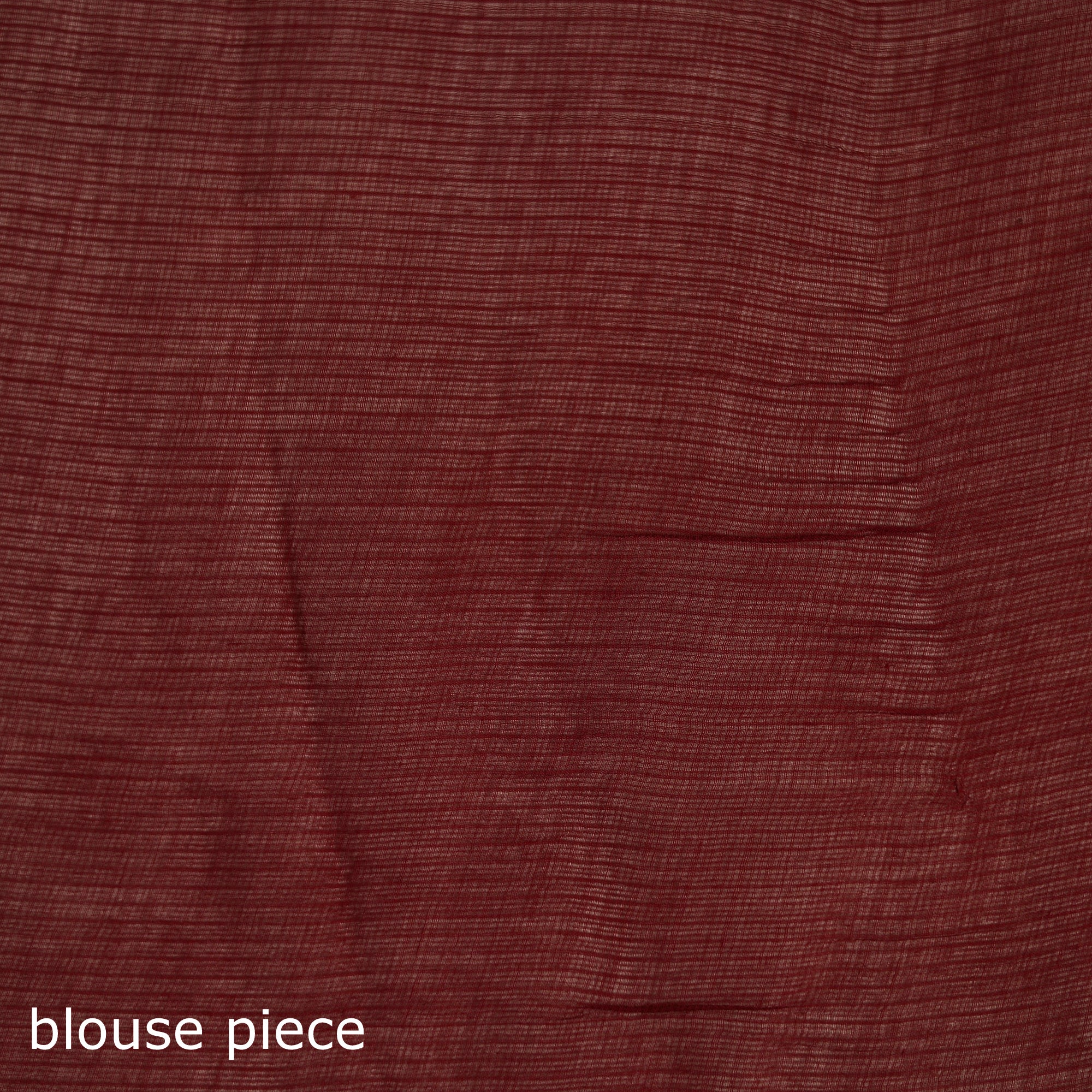 Red - Nazaakat Kota Doria Cotton Plain Saree with Blouse & Jewellery Set 175 - Image 5