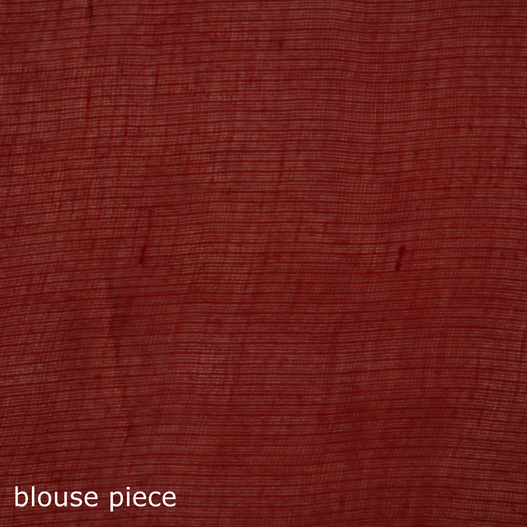 Red - Nazaakat Kota Doria Cotton Plain Saree with Blouse & Jewellery Set 178 - Image 5