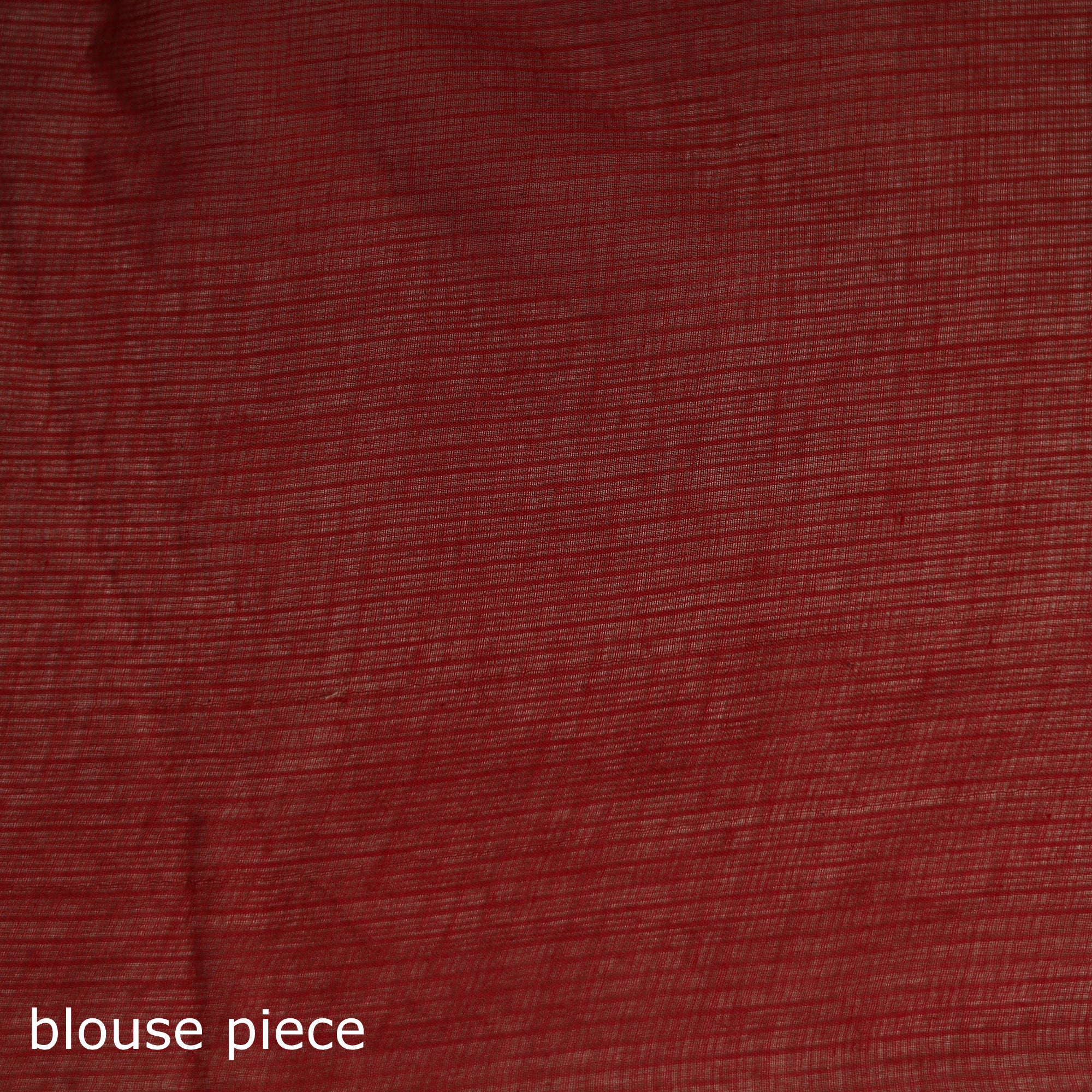 Red - Nazaakat Kota Doria Cotton Plain Saree with Blouse & Jewellery Set 180 - Image 5