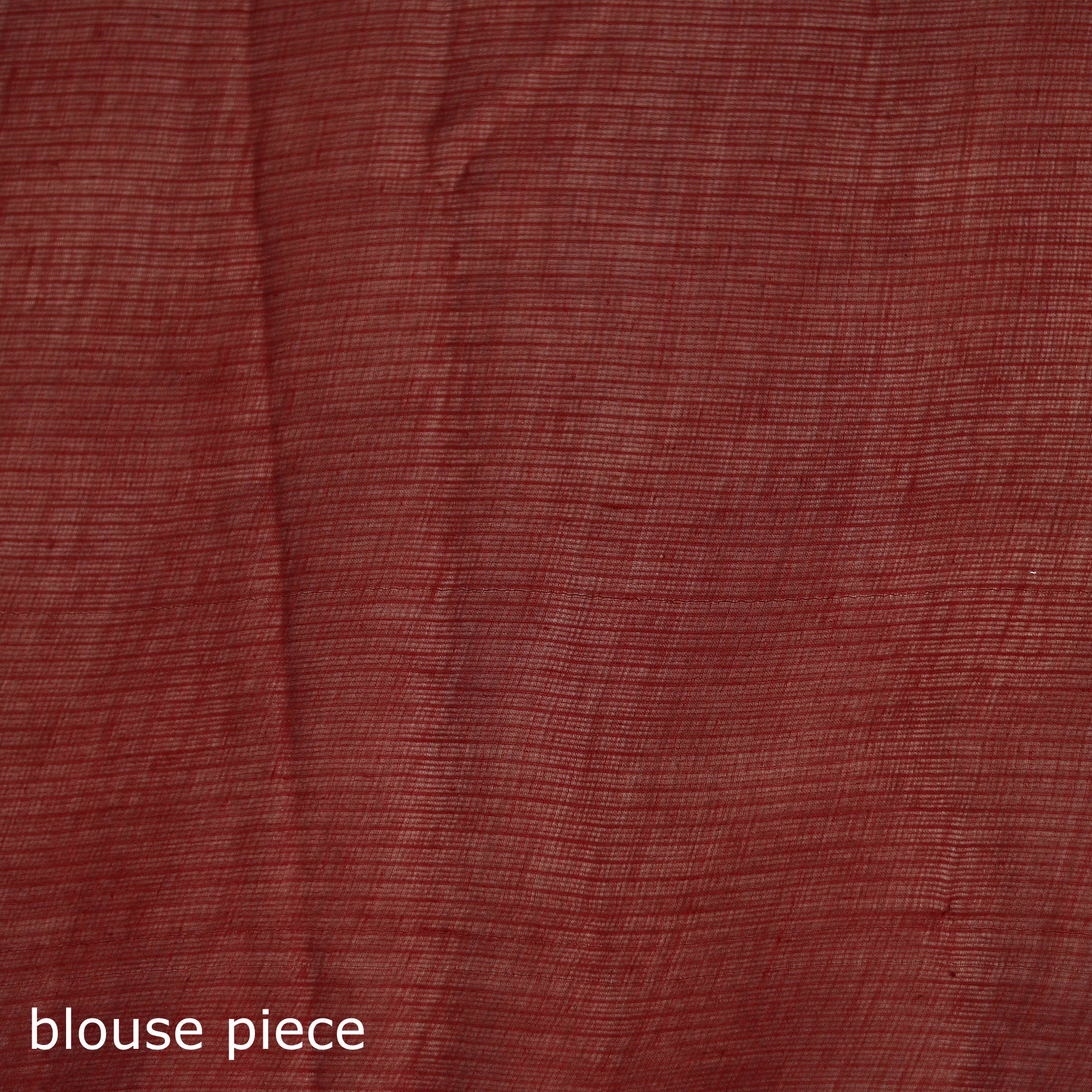 Red - Nazaakat Kota Doria Cotton Plain Saree with Blouse & Jewellery Set 181 - Image 5