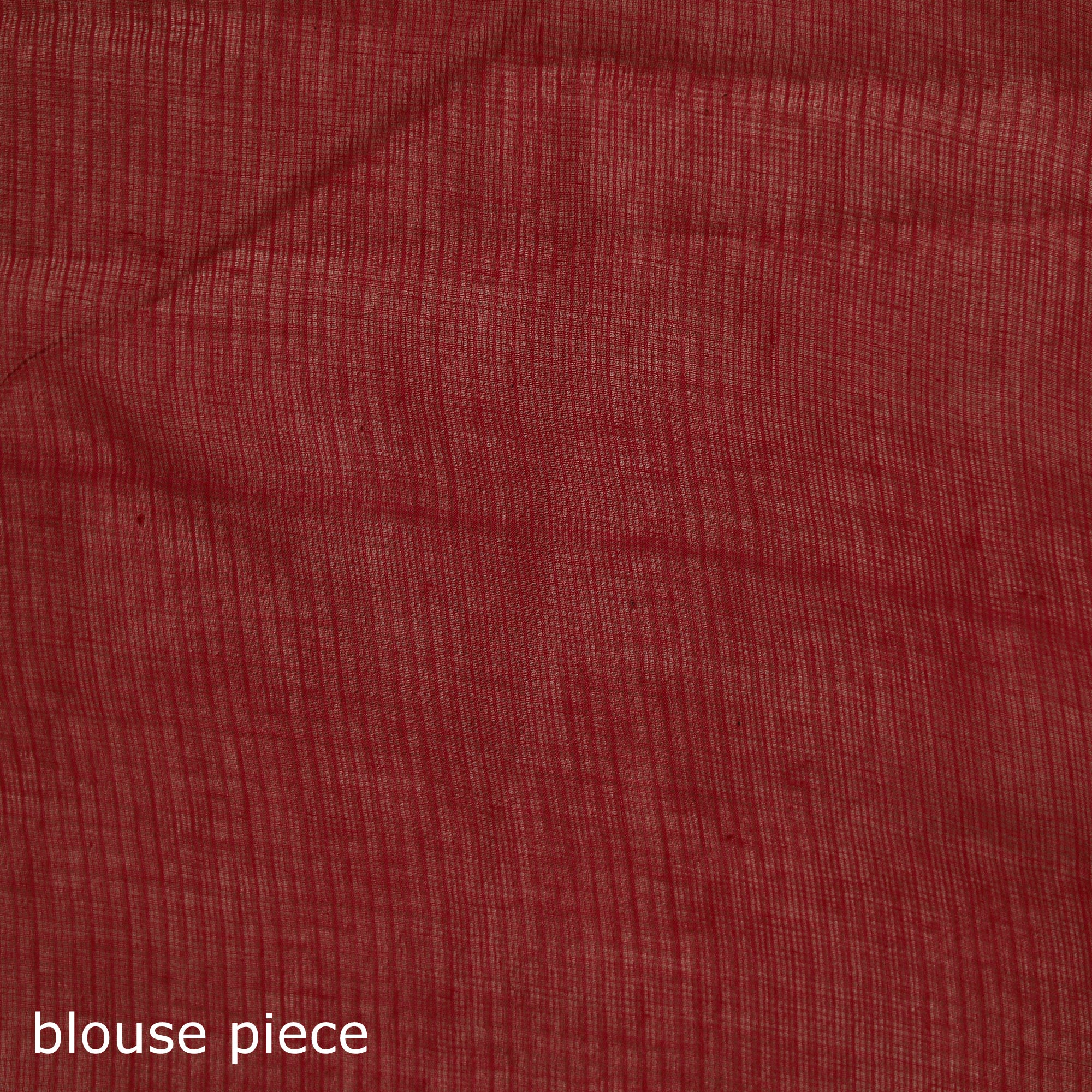 Red - Nazaakat Kota Doria Cotton Plain Saree with Blouse & Jewellery Set 186 - Image 5