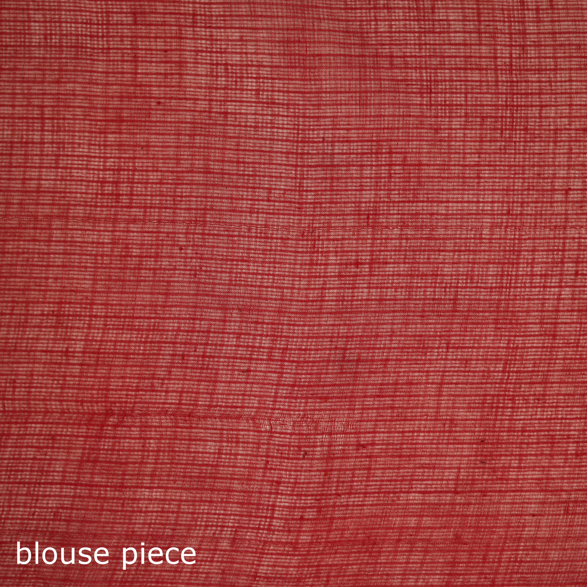 Red - Nazaakat Kota Doria Cotton Plain Saree with Blouse & Jewellery Set 187 - Image 5