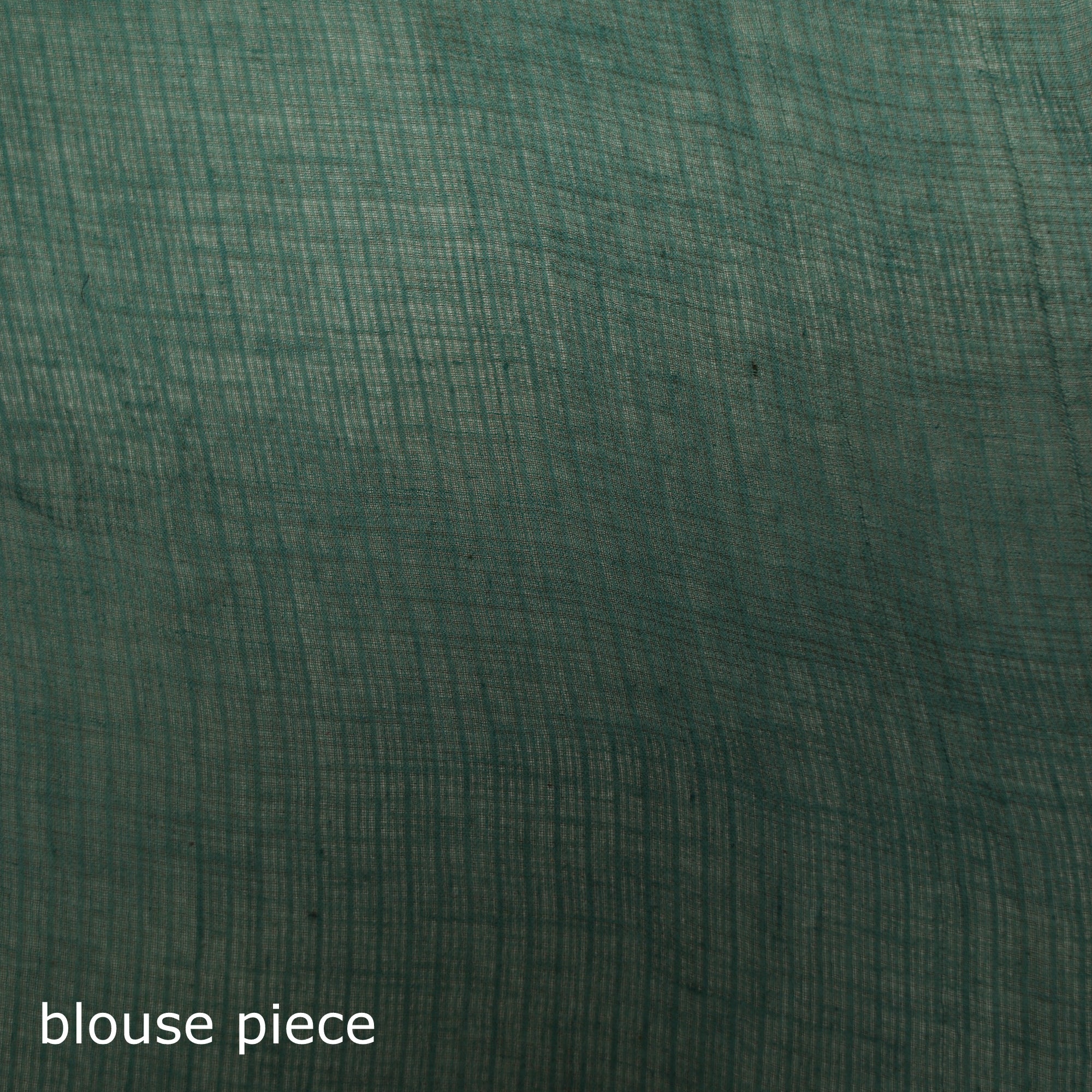 Green - Nazaakat Kota Doria Cotton Plain Saree with Blouse & Jewellery Set 21 - Image 5