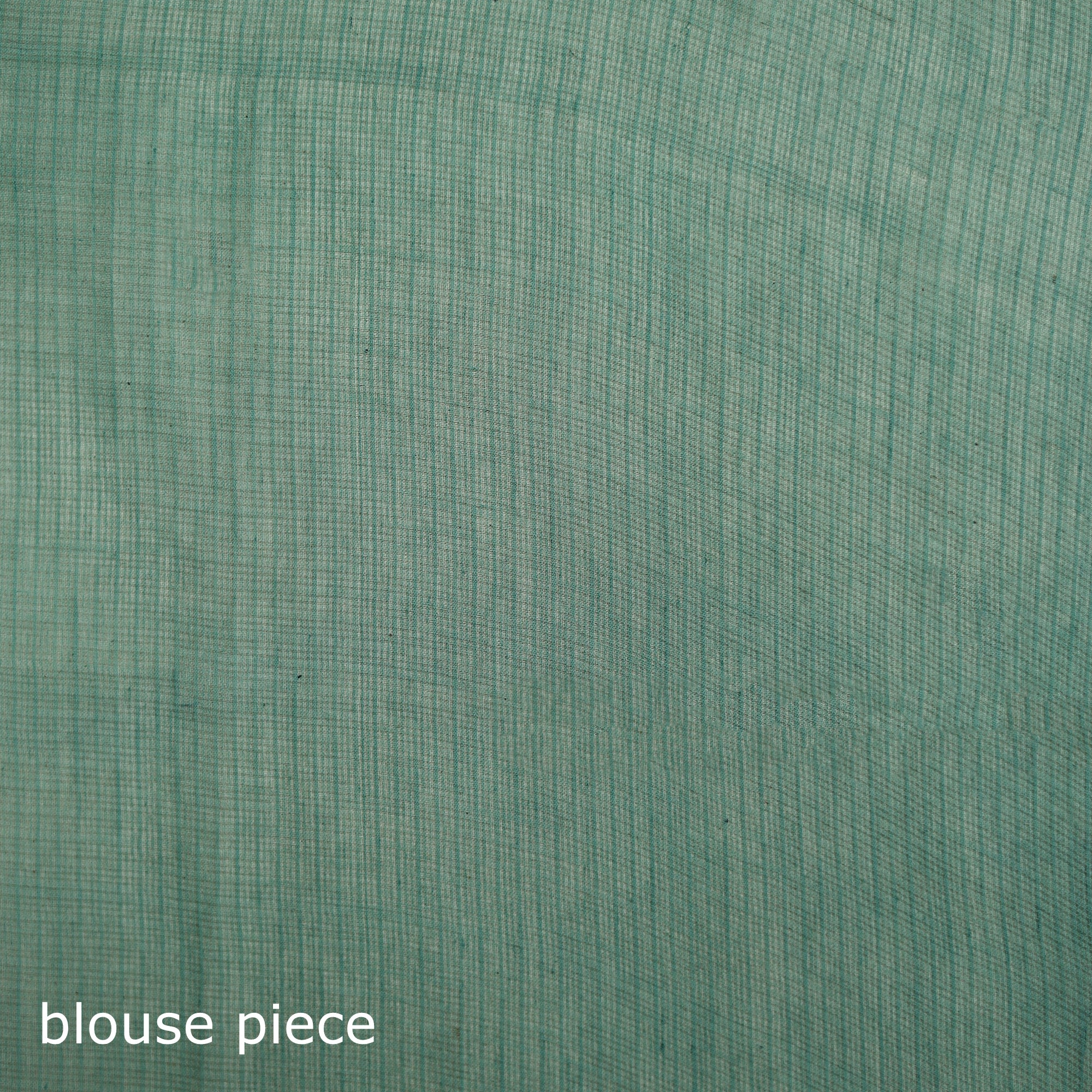 Green - Nazaakat Kota Doria Cotton Plain Saree with Blouse & Jewellery Set 56 - Image 5