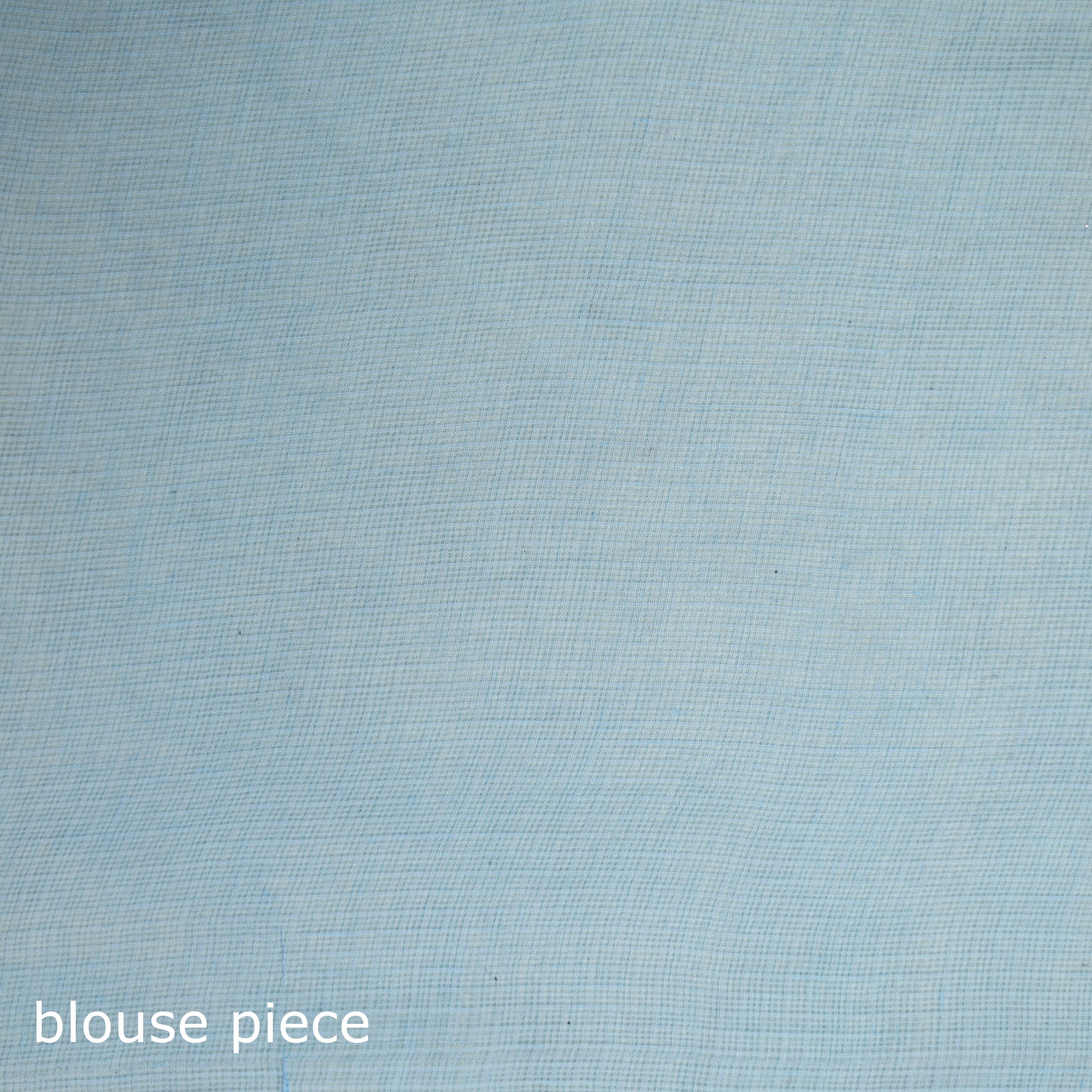 Blue - Nazaakat Kota Doria Cotton Plain Saree with Blouse & Jewellery Set 68 - Image 5
