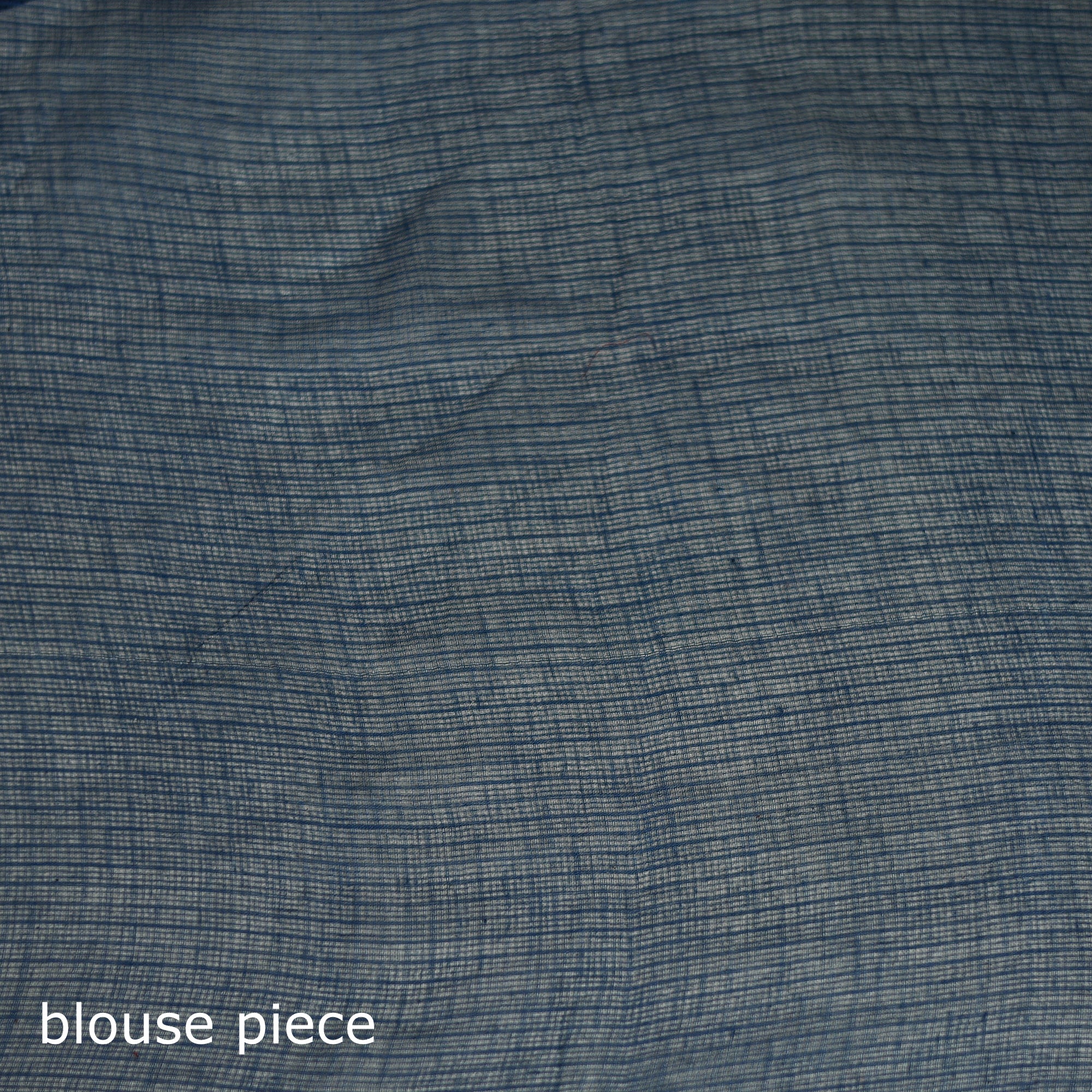 Blue - Nazaakat Kota Doria Cotton Plain Saree with Blouse & Jewellery Set 79 - Image 5