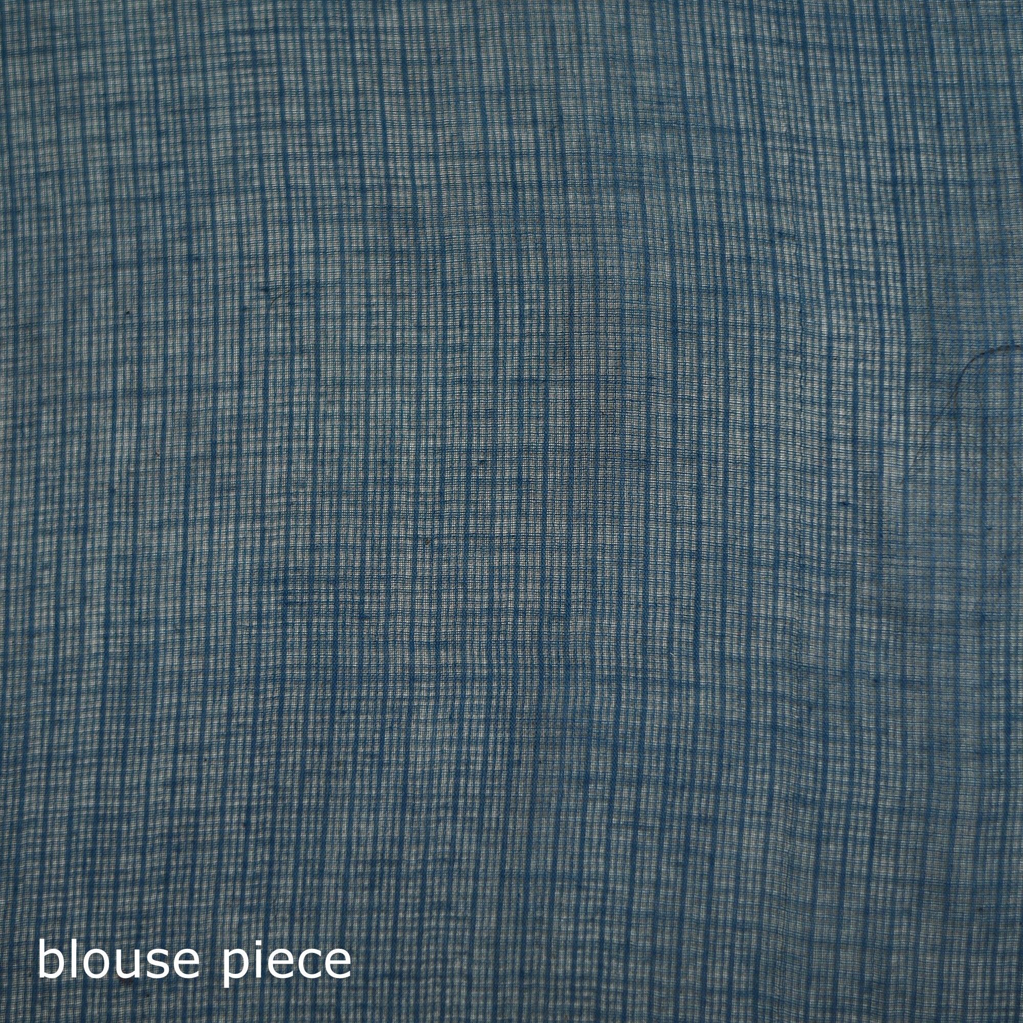 Blue - Nazaakat Kota Doria Cotton Plain Saree with Blouse & Jewellery Set 84 - Image 5