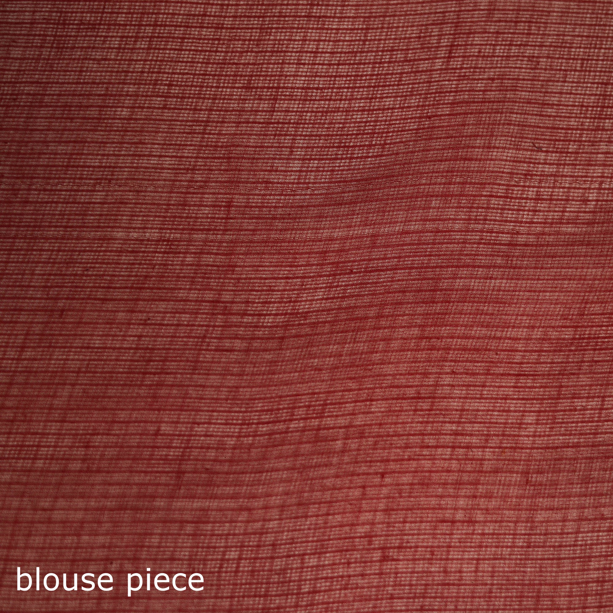 Red - Nazaakat Kota Doria Cotton Plain Saree with Blouse & Jewellery Set 99 - Image 5