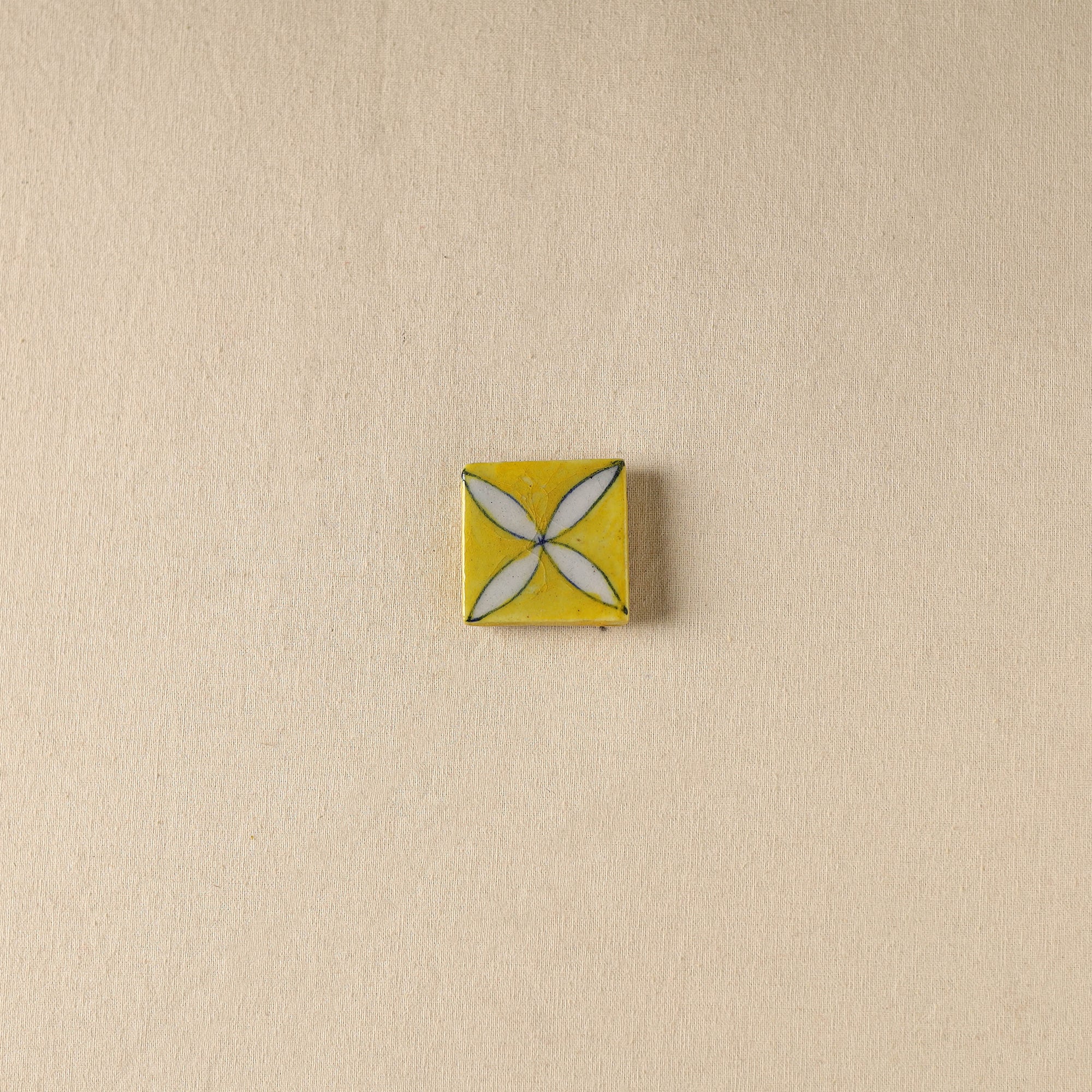 Yellow - Original Blue Pottery Ceramic Fridge Magnet 10