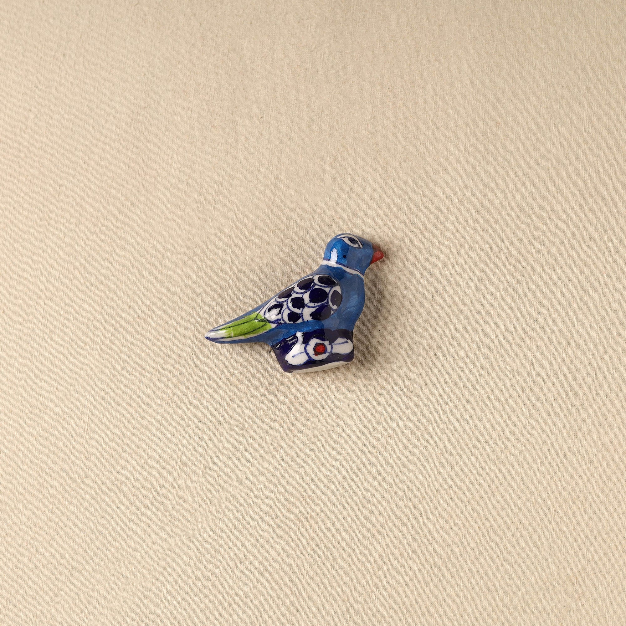 Blue - Parrot Original Blue Pottery Ceramic Fridge Magnet 104