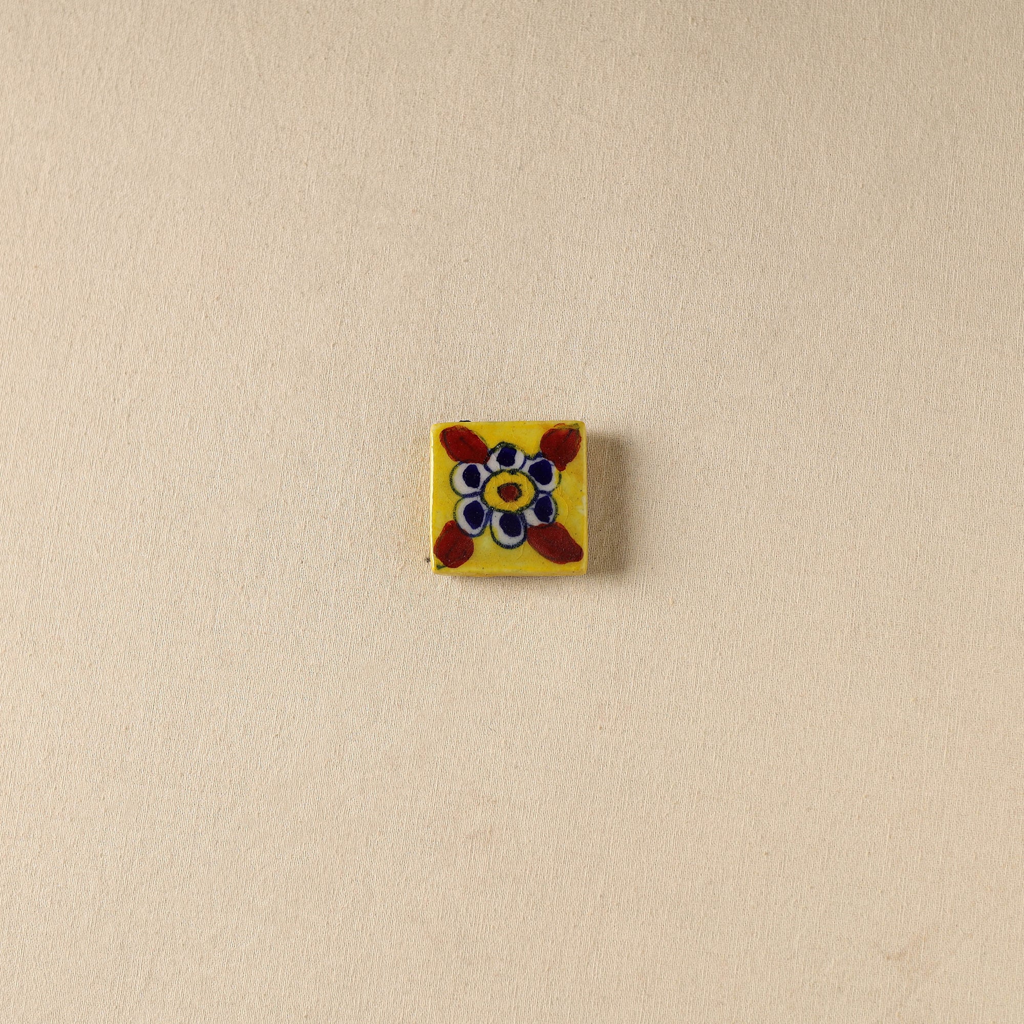 Yellow - Original Blue Pottery Ceramic Fridge Magnet 15