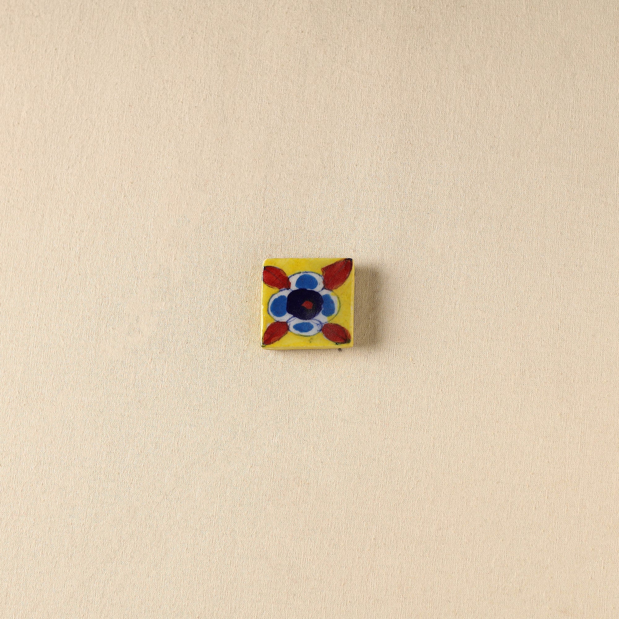 Yellow - Original Blue Pottery Ceramic Fridge Magnet 17