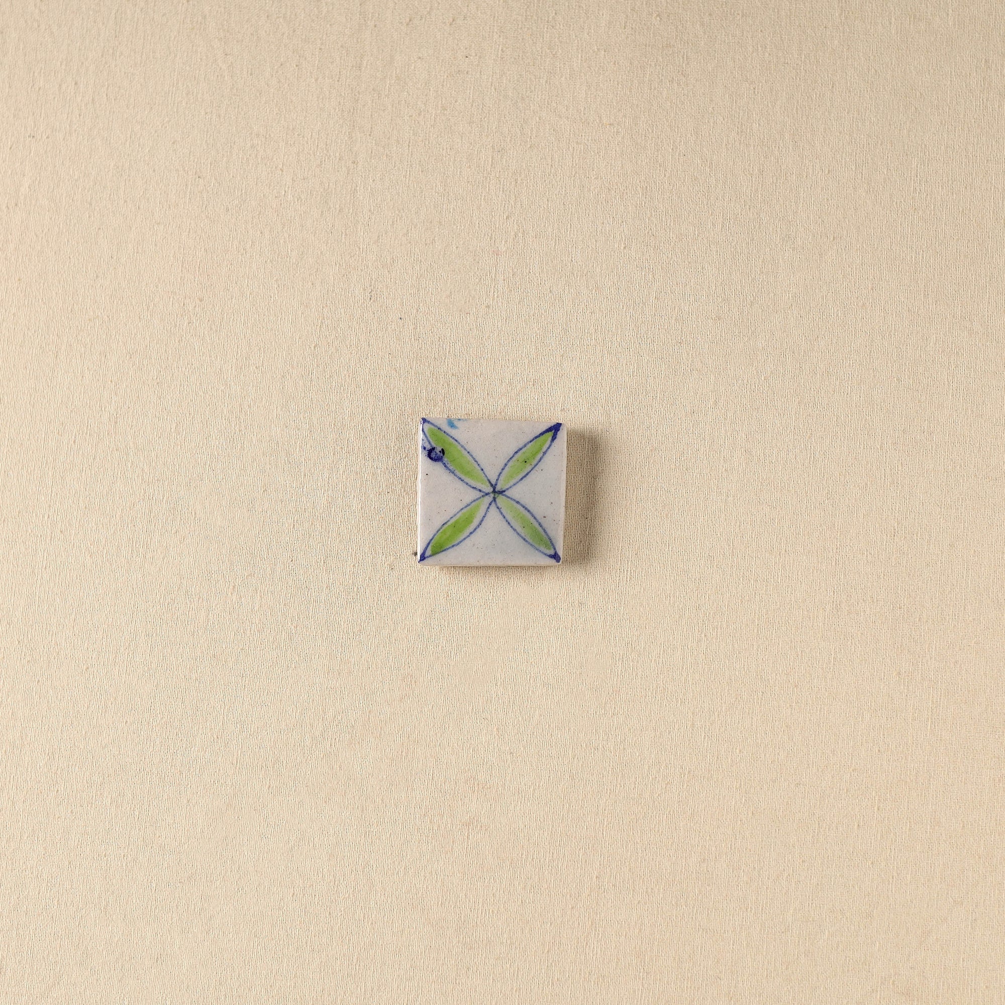 White - Original Blue Pottery Ceramic Fridge Magnet 23